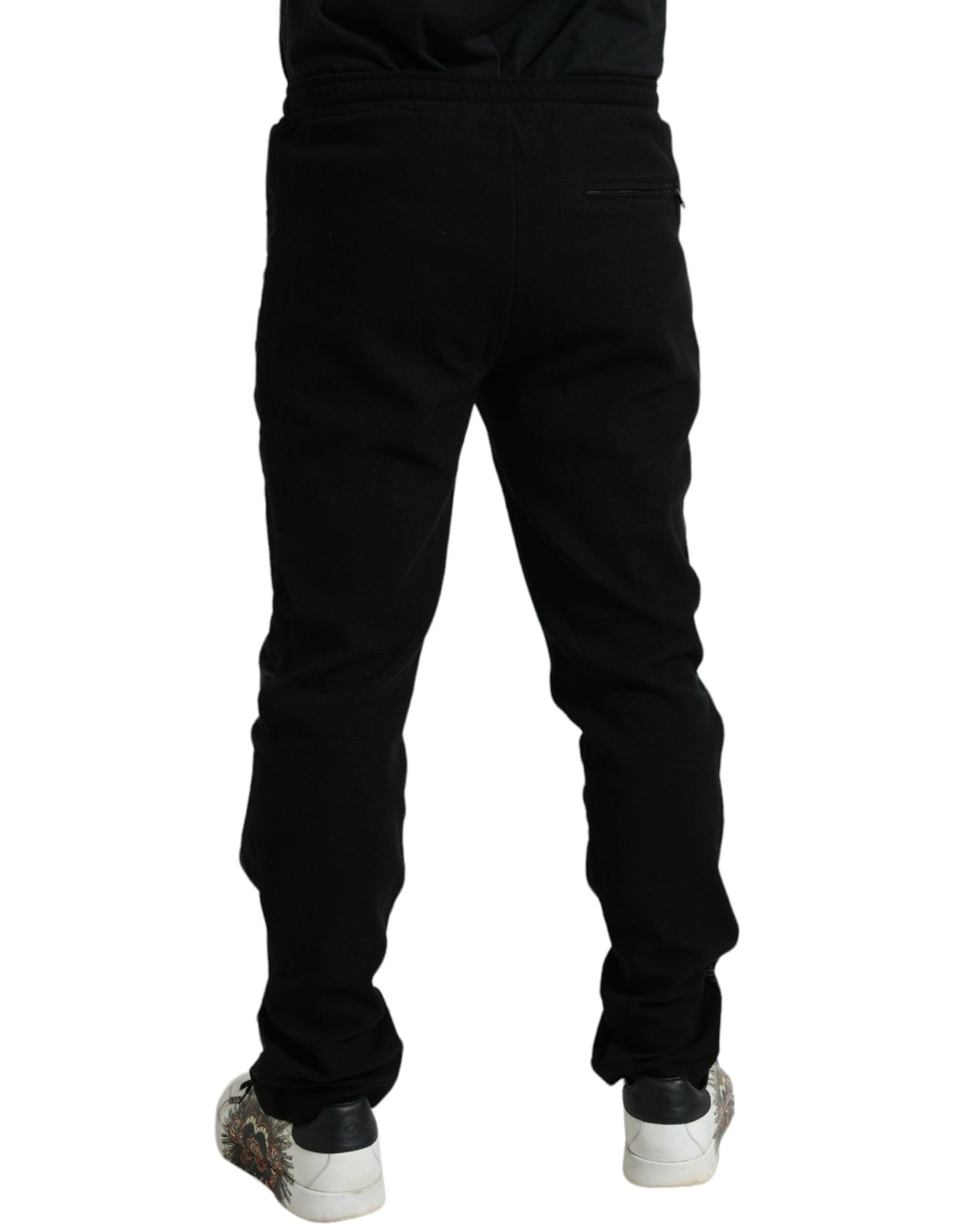 Dolce &amp; Gabbana Elegant jogging pants in black cotton blend