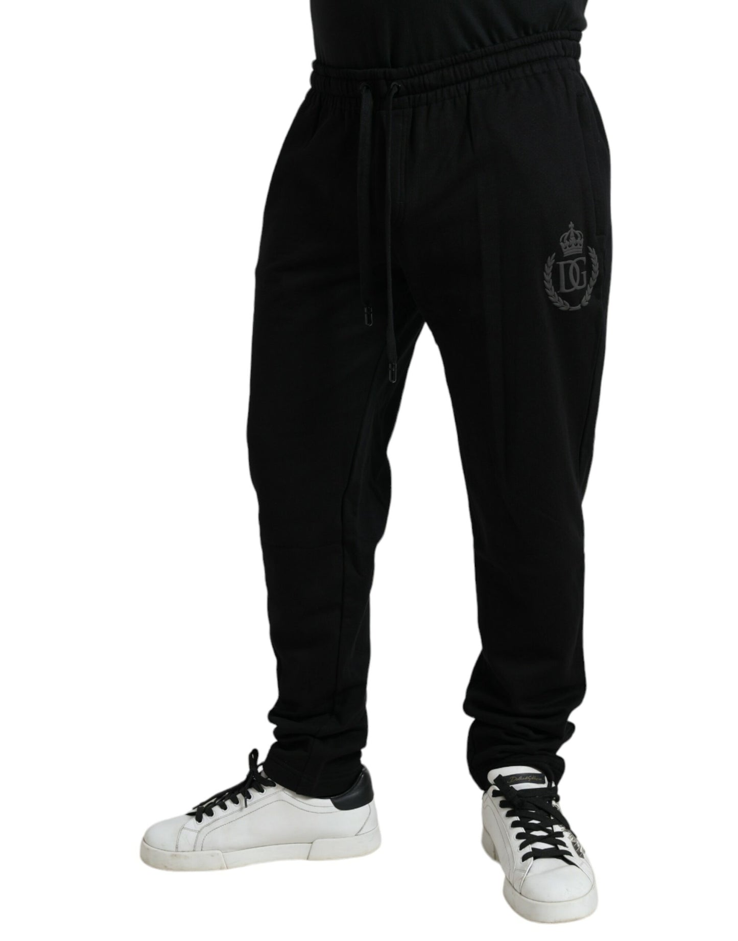 Dolce &amp; Gabbana Elegant Black Cotton Jogger Pants