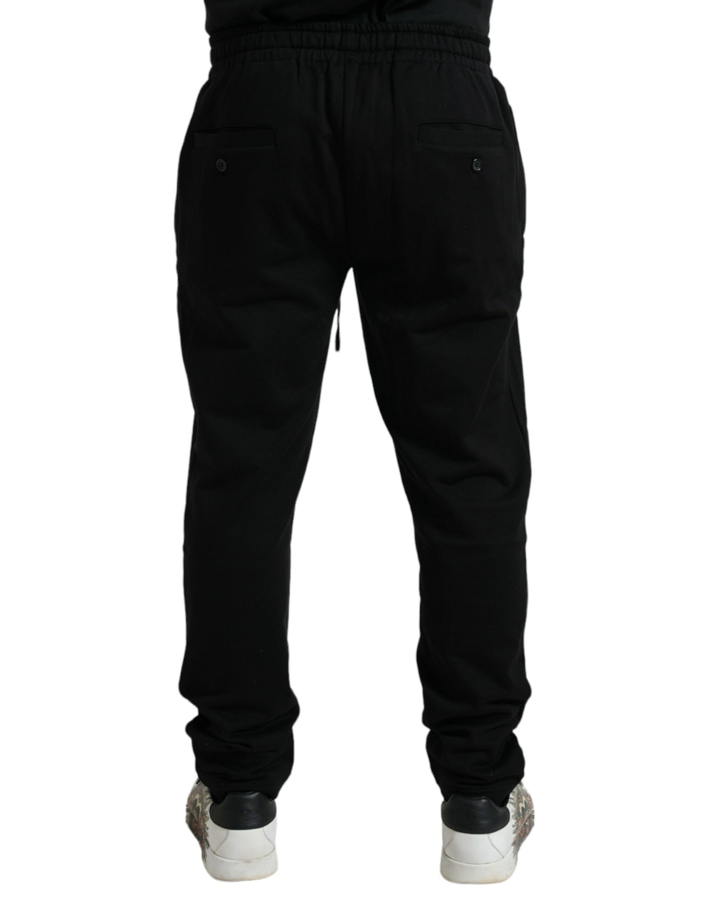 Dolce &amp; Gabbana Elegant Black Cotton Jogger Pants