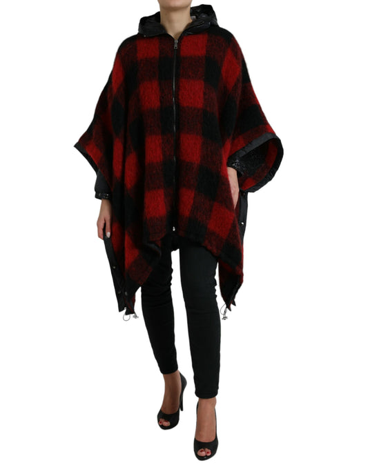 Dolce &amp; Gabbana Elegant poncho jacket with buffalo check