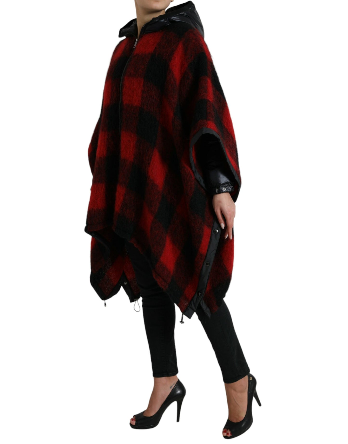 Dolce &amp; Gabbana Elegant poncho jacket with buffalo check