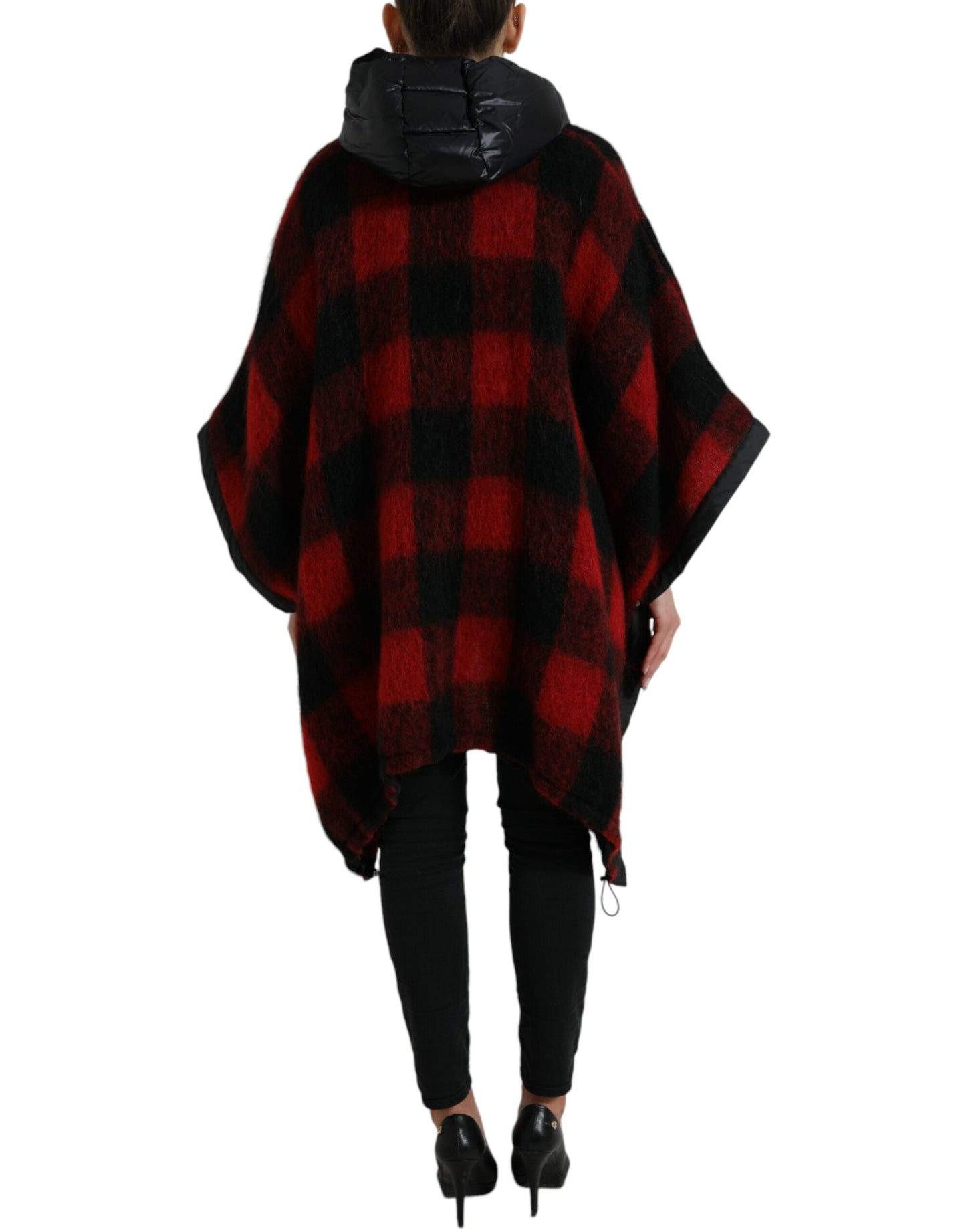 Dolce &amp; Gabbana Elegant poncho jacket with buffalo check