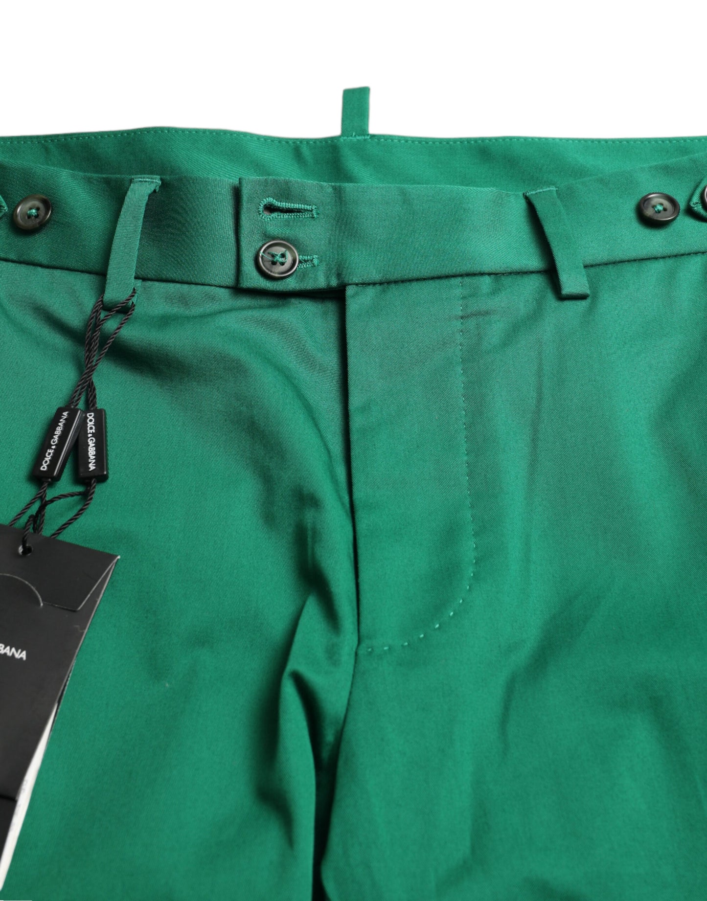 Dolce &amp; Gabbana Elegant cotton Bermuda shorts in deep green