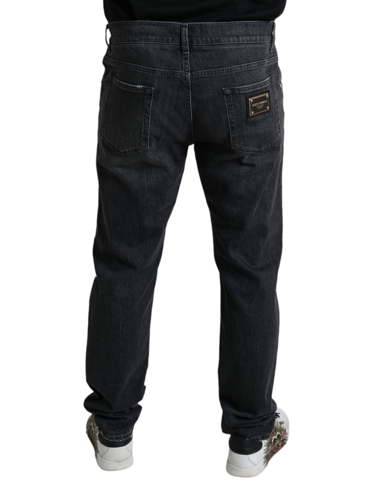 Dolce &amp; Gabbana Elegant slim fit jeans in ripped denim