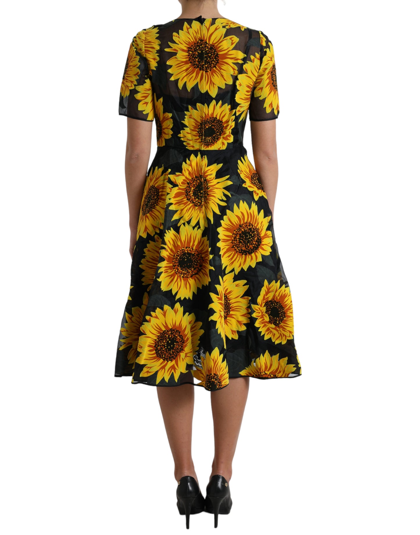 Dolce &amp; Gabbana Summery Sunflower A-Line Midi Dress