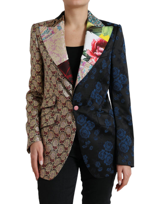 Dolce &amp; Gabbana Elegant multicolor patchwork blazer