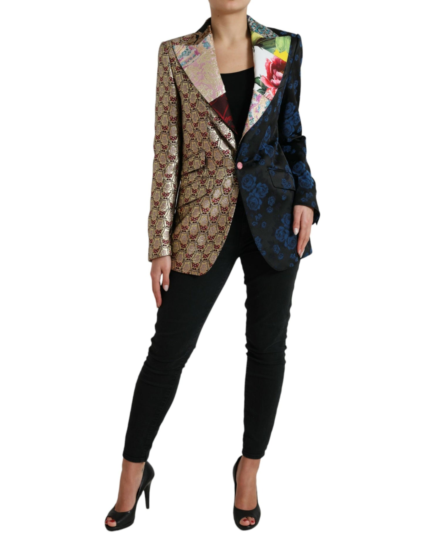 Dolce &amp; Gabbana Elegant multicolor patchwork blazer