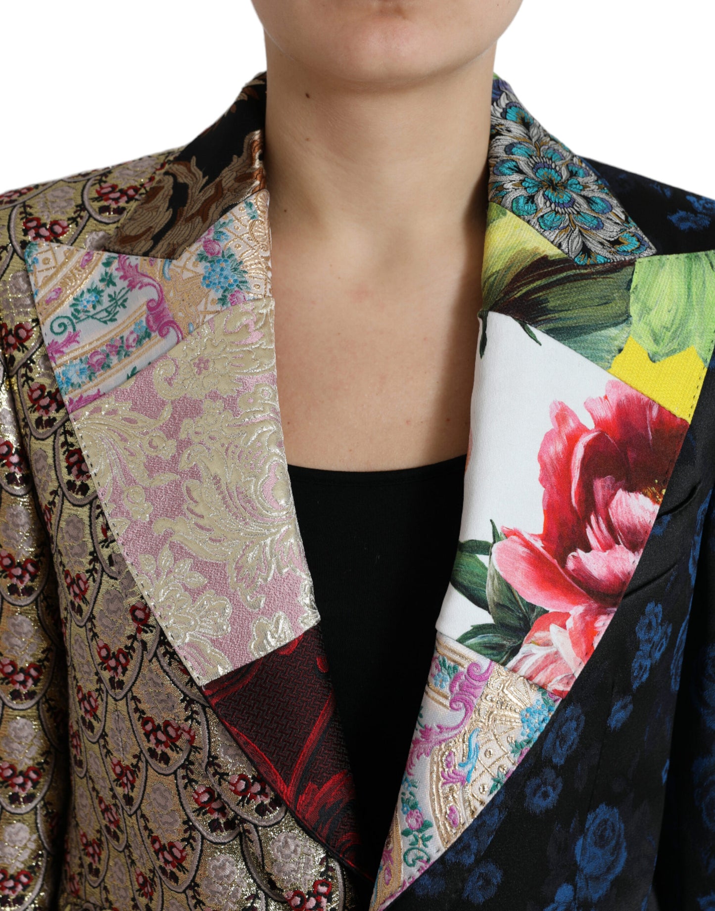 Dolce &amp; Gabbana Elegant multicolor patchwork blazer