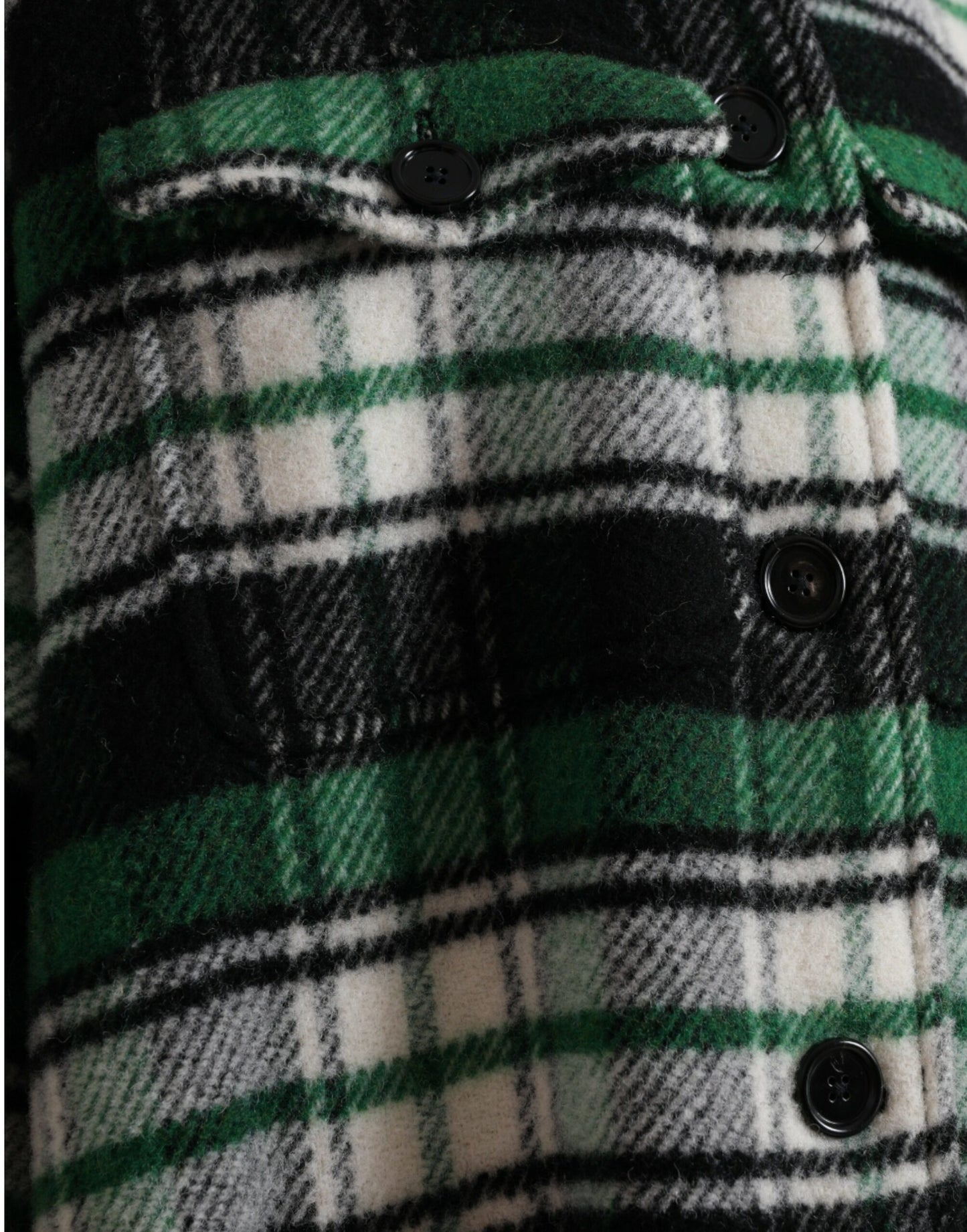 Dolce &amp; Gabbana Elegant green checked long coat