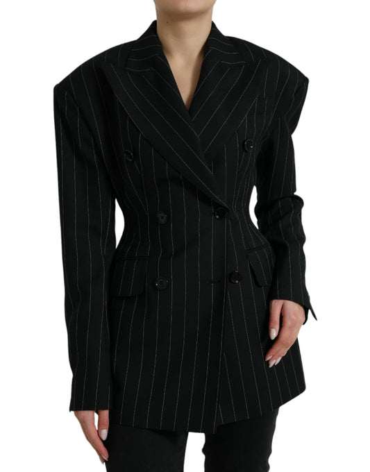 Dolce &amp; Gabbana Elegant striped blazer made of virgin wool