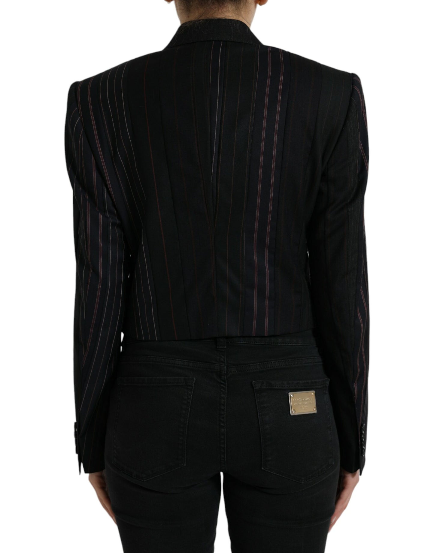 Dolce &amp; Gabbana Elegant striped double-breasted wool blazer