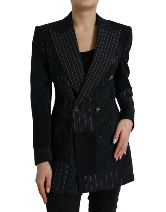 Dolce &amp; Gabbana Elegant striped blazer made of virgin wool