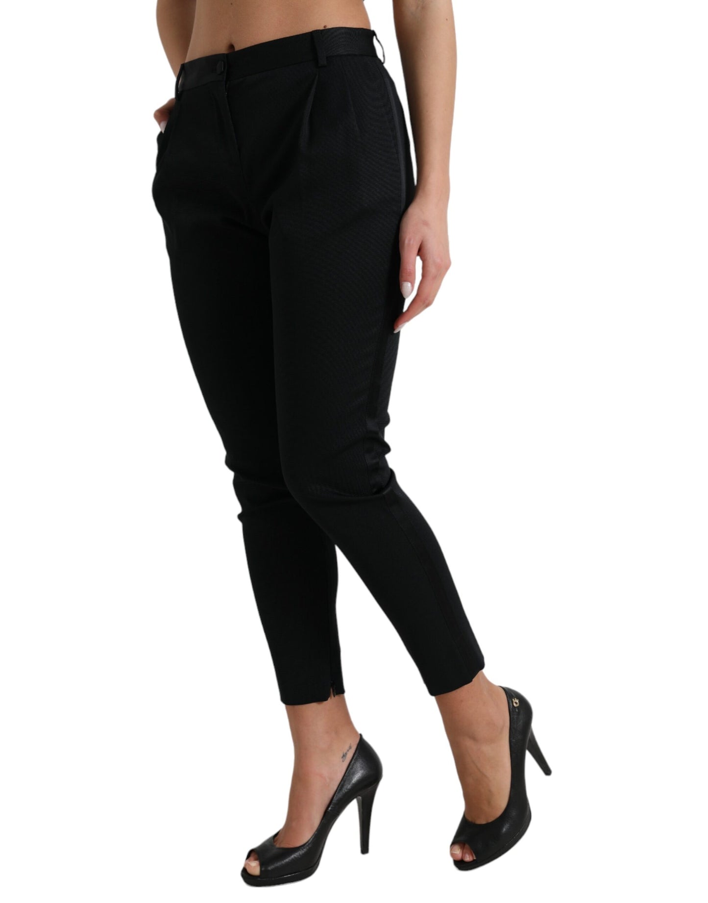 Dolce &amp; Gabbana Chic Skinny Cropped Pants with High Waist