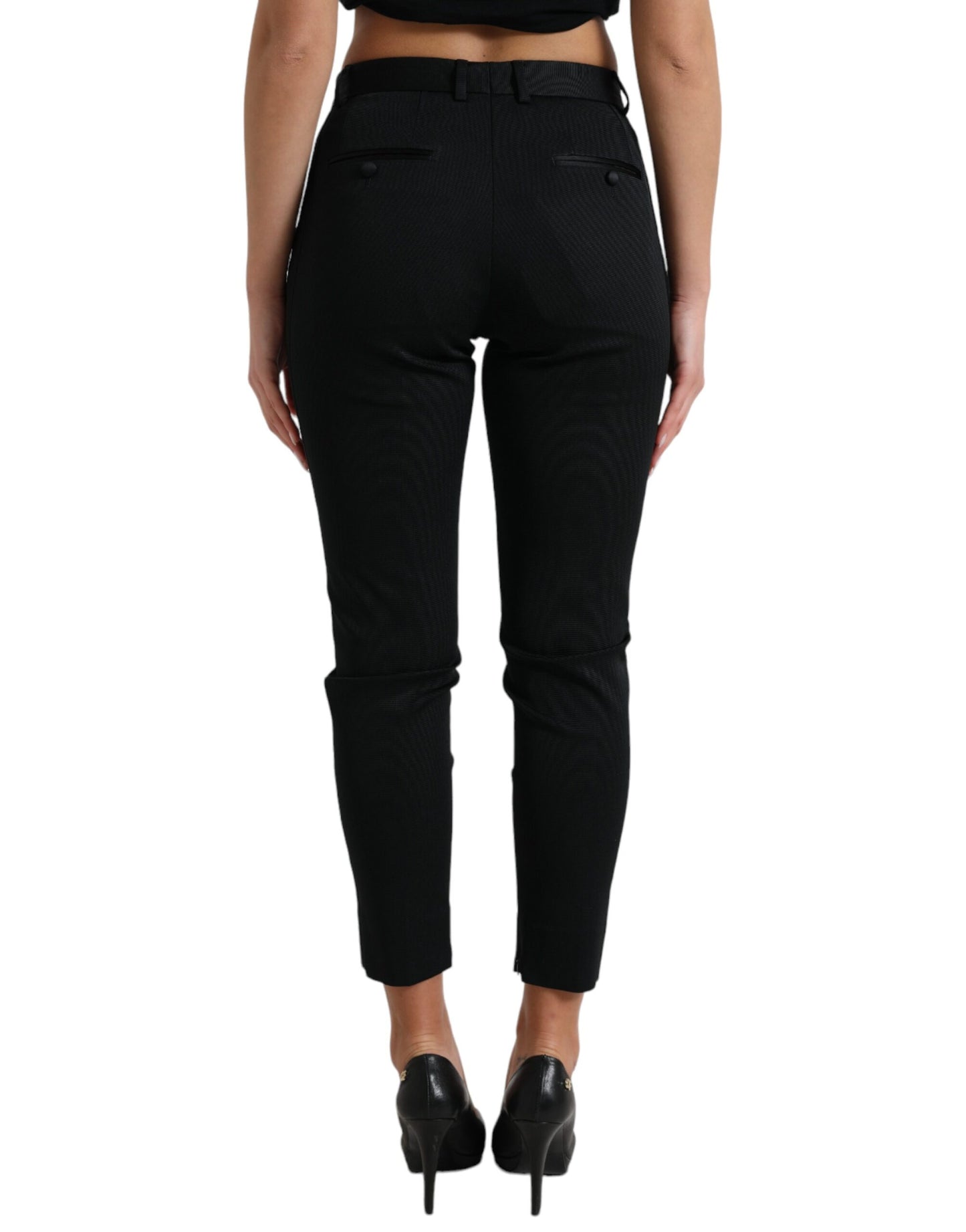 Dolce &amp; Gabbana Chic Skinny Cropped Pants with High Waist