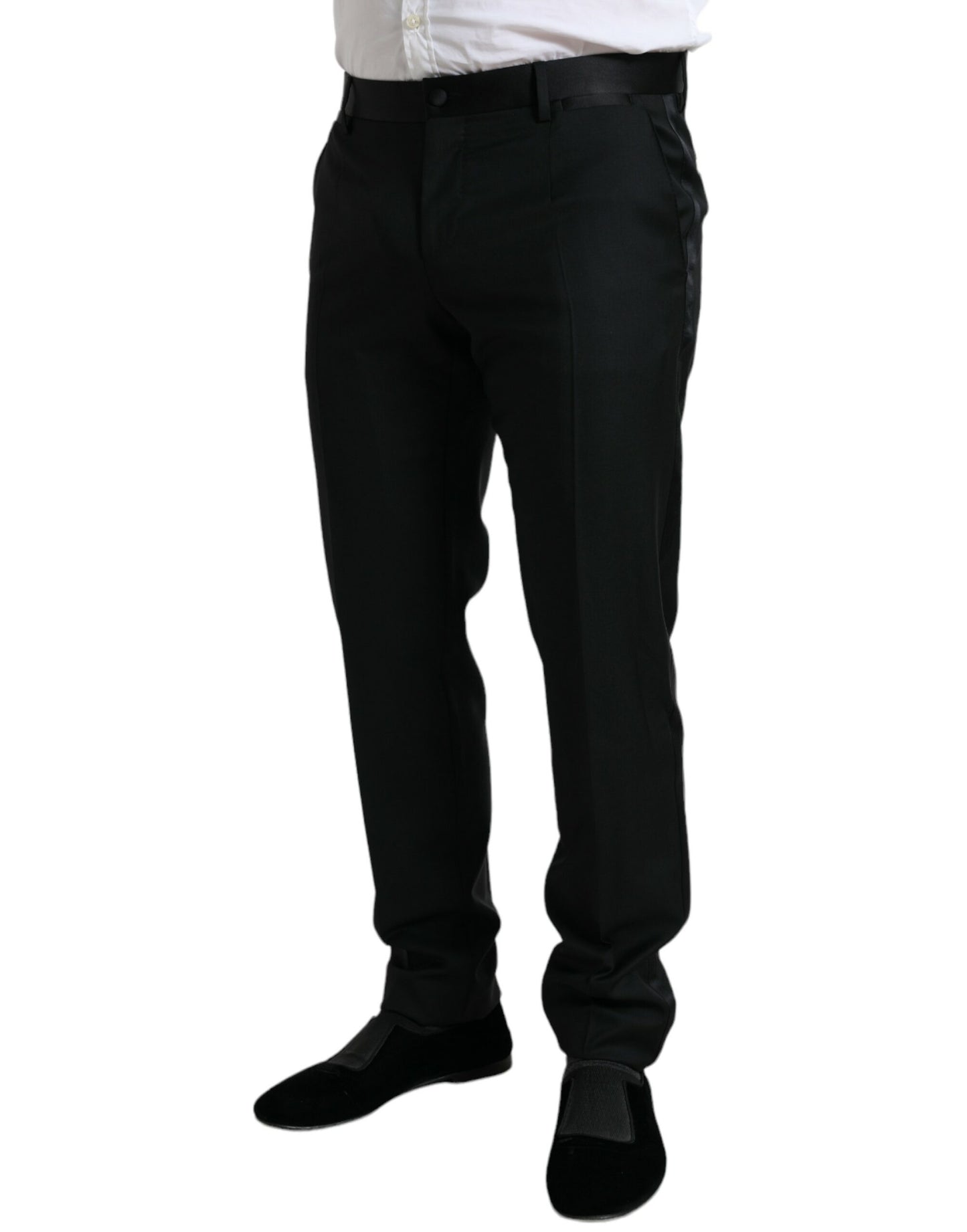 Dolce &amp; Gabbana Elegant Slim Fit Wool Dress Pants