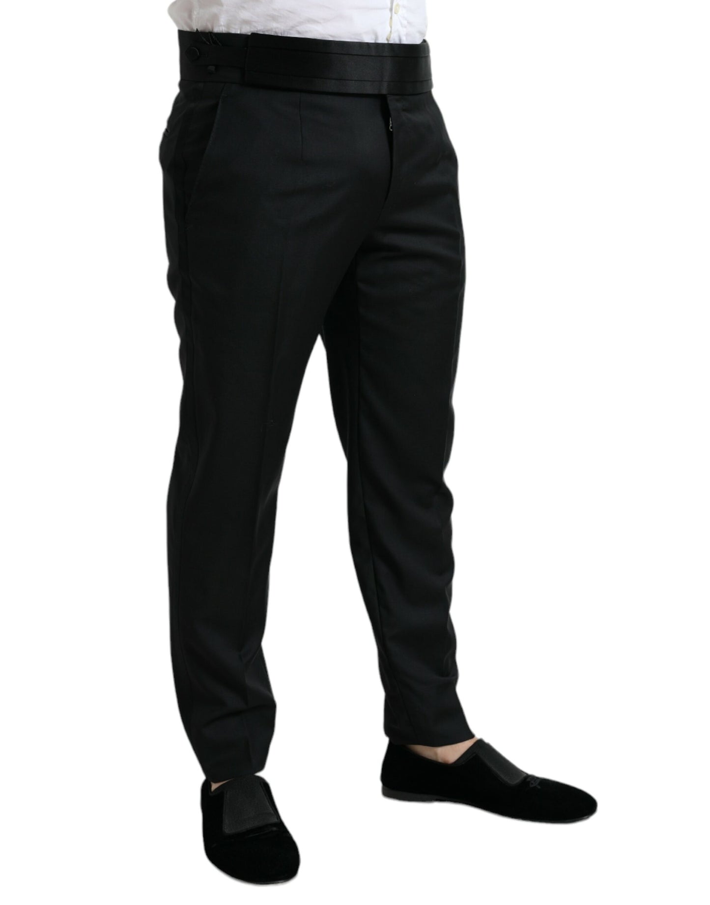 Dolce &amp; Gabbana Elegant Slim Fit Wool Dress Pants