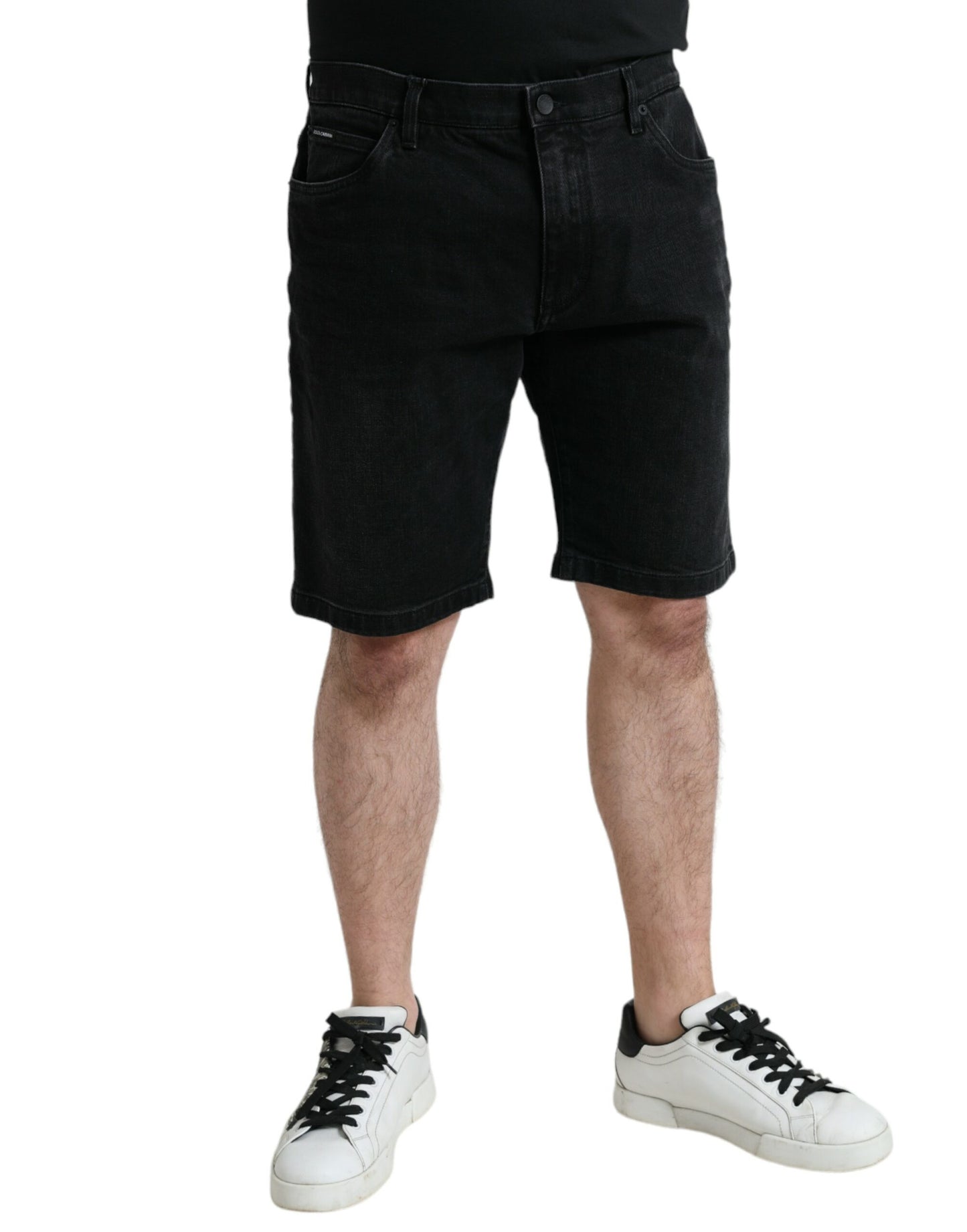 Dolce &amp; Gabbana Chic Black Bermuda Denim Shorts