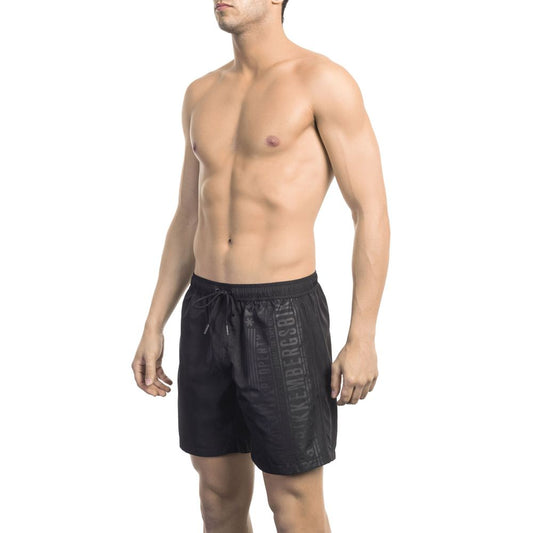 Bikkembergs Black Polyester Men's Swim Shorts