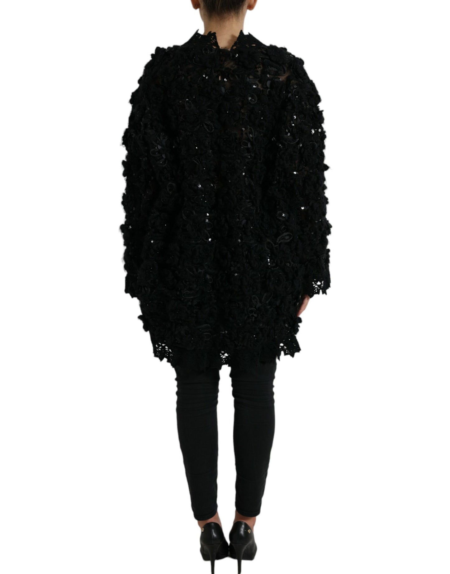 Dolce &amp; Gabbana Black Sequined Sweater