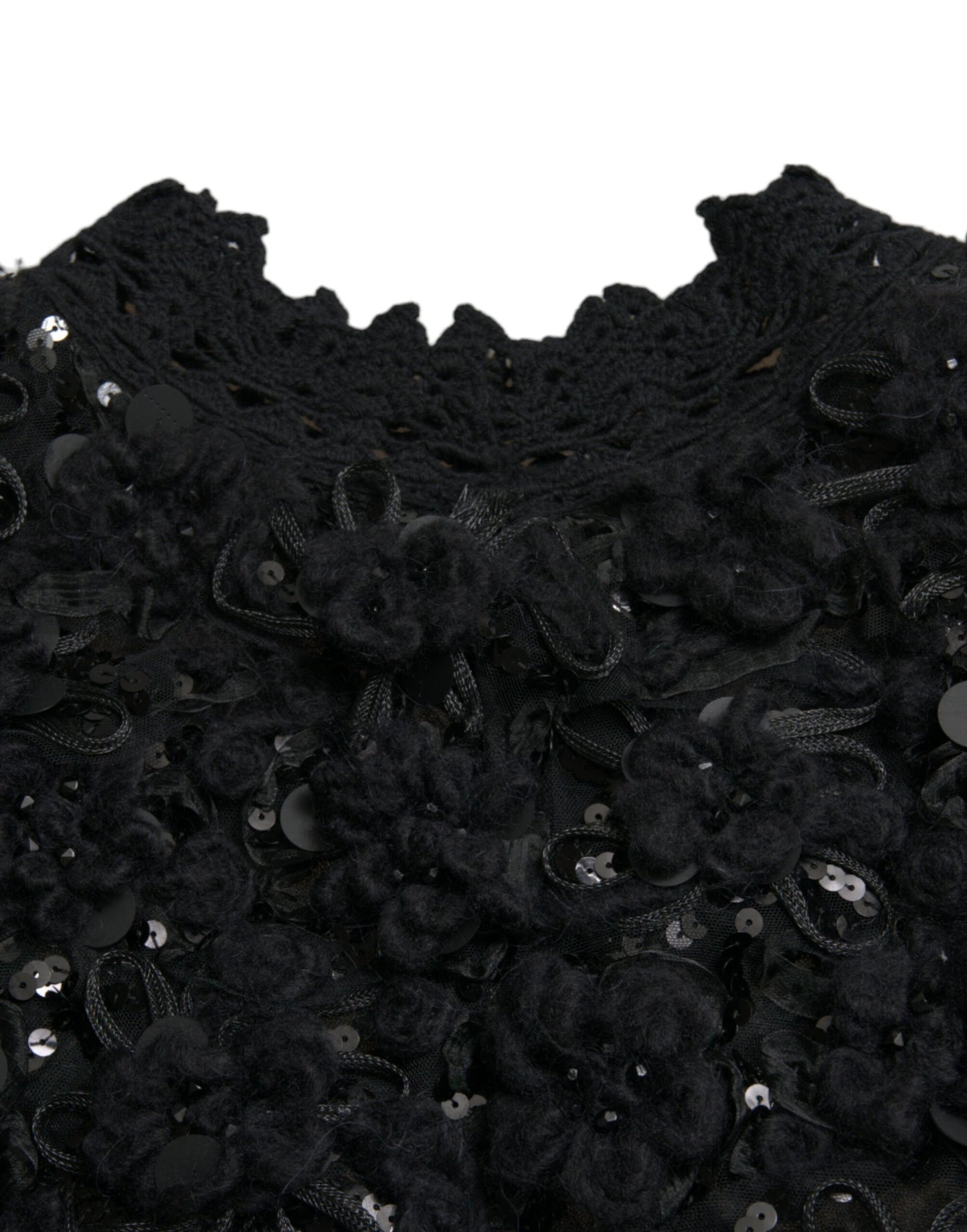 Dolce &amp; Gabbana Black Sequined Sweater