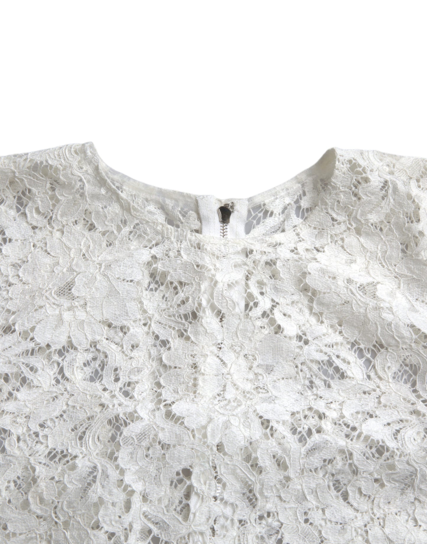 Dolce &amp; Gabbana Elegant white lace blouse