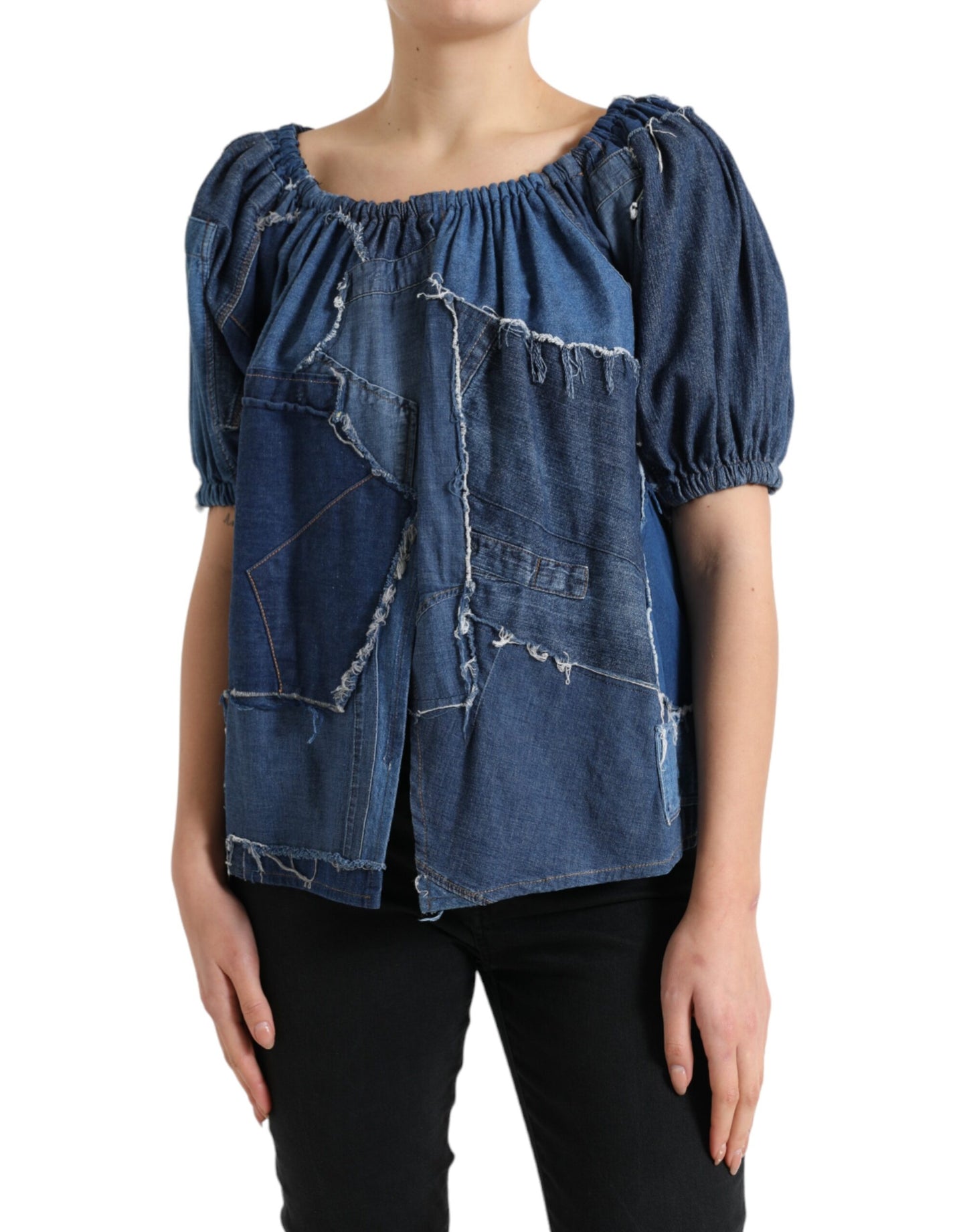 Dolce &amp; Gabbana Elegant blouse top made of cotton denim