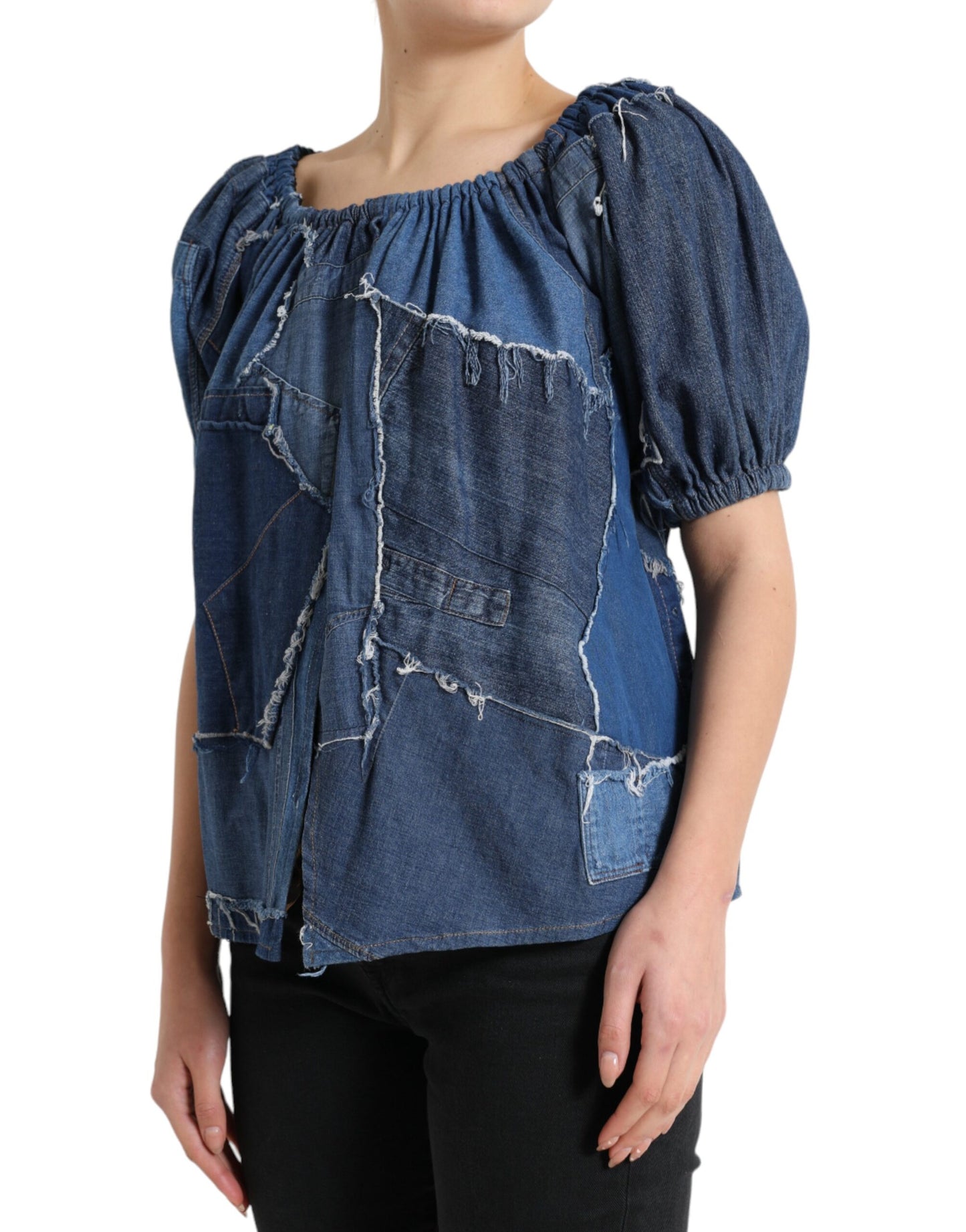 Dolce &amp; Gabbana Elegant blouse top made of cotton denim