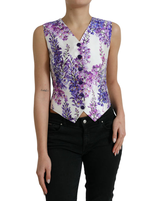 Dolce &amp; Gabbana floral silk blend vest