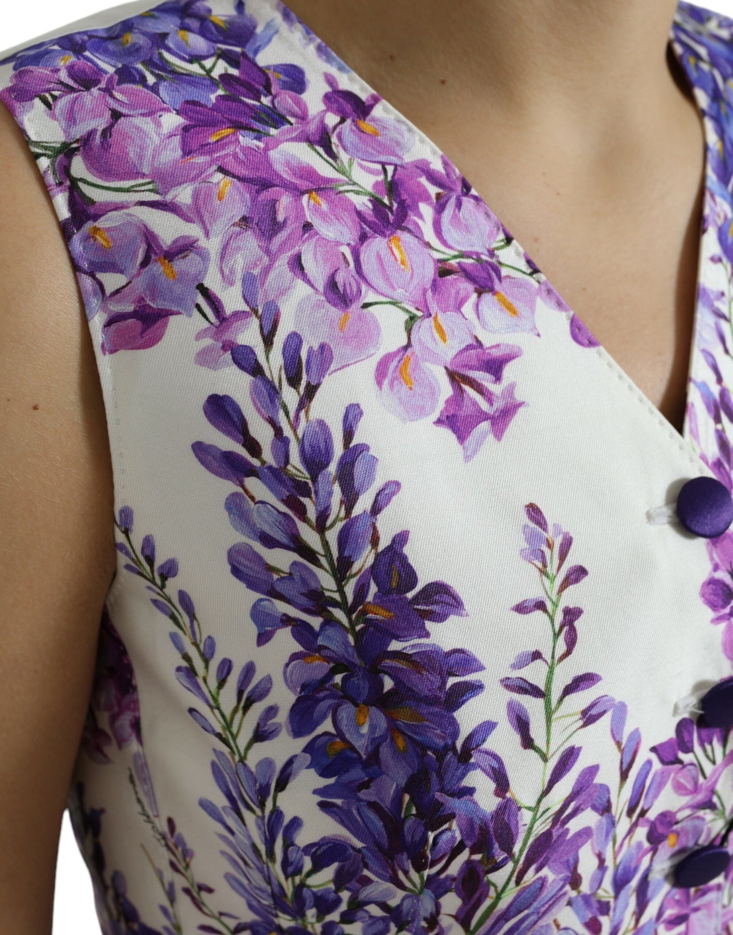 Dolce &amp; Gabbana floral silk blend vest