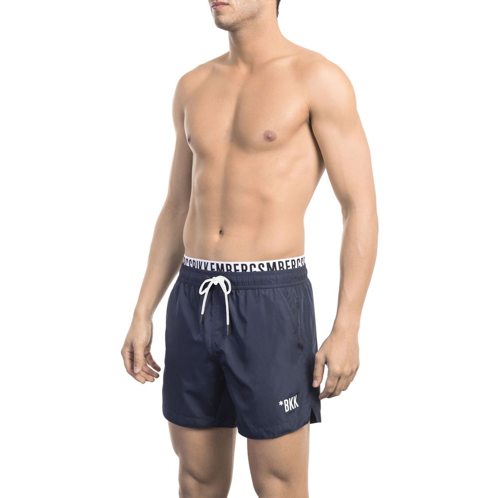 Bikkembergs Blue Polyester Men's Swim Shorts