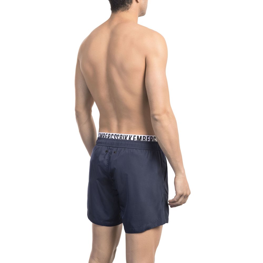 Bikkembergs Blue Polyester Men's Swim Shorts