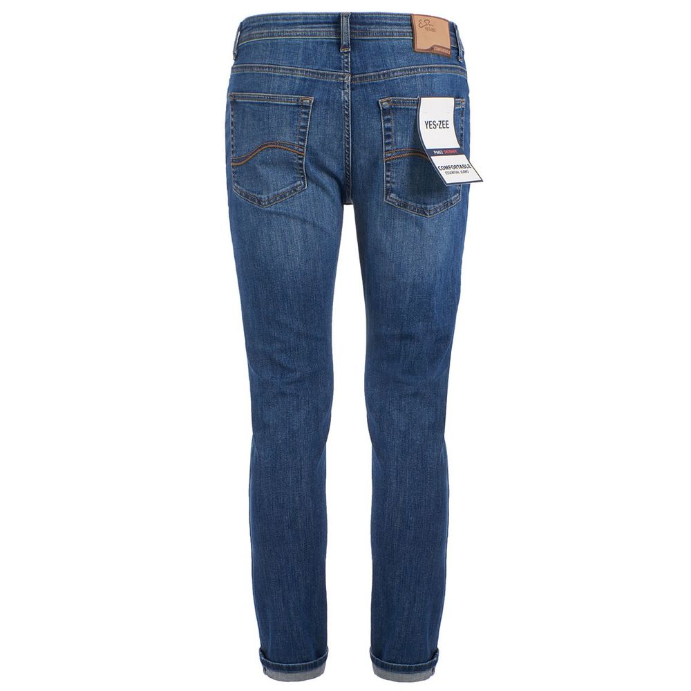 Yes Zee Sophisticated denim jeans with dark wash and comfort