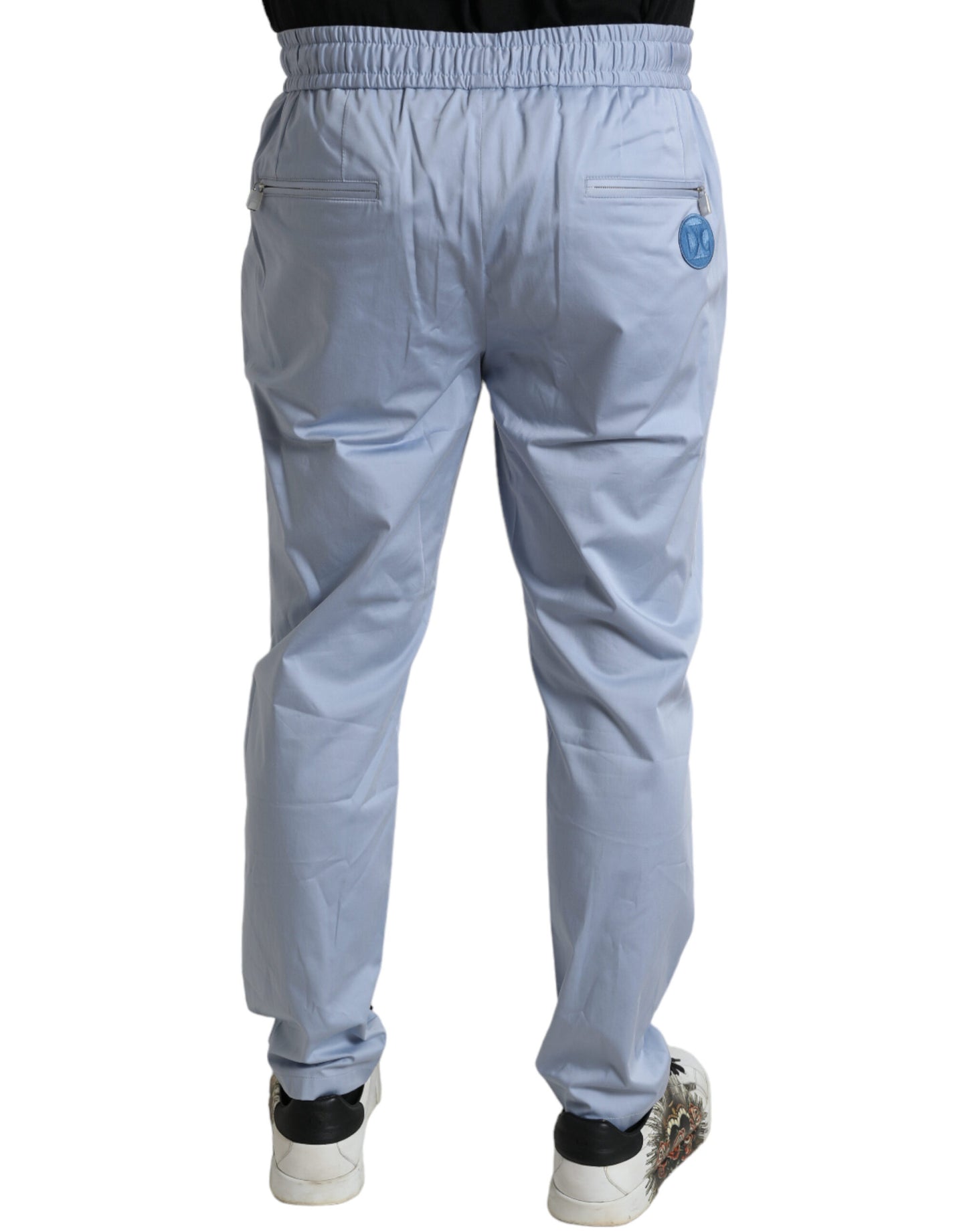 Dolce &amp; Gabbana Elegant Light Blue Sweatpants for Men