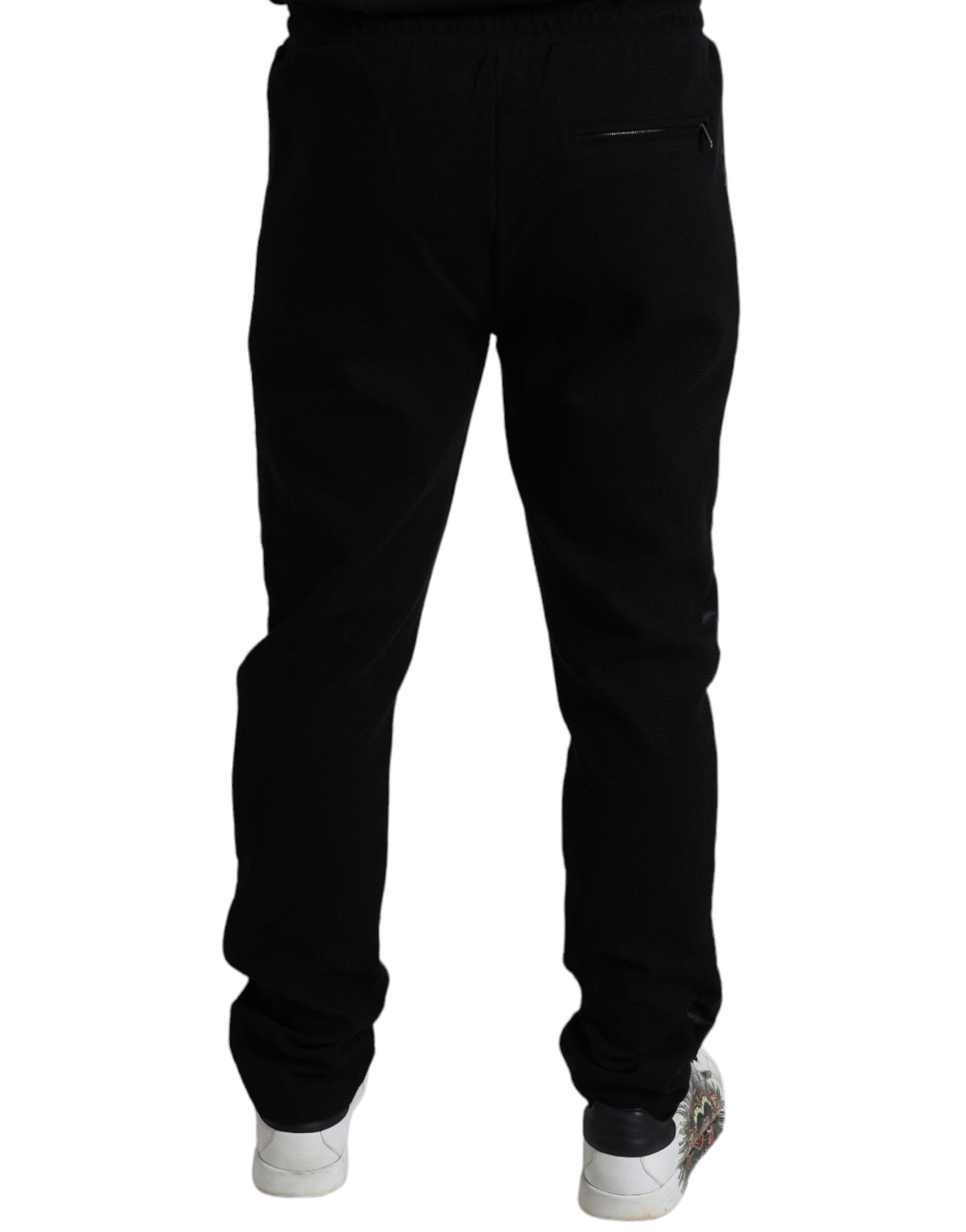 Dolce &amp; Gabbana Elegant jogging pants in black cotton blend