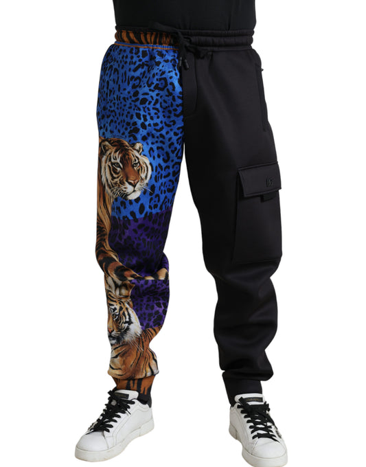 Dolce &amp; Gabbana Elegant Tiger Print Joggers