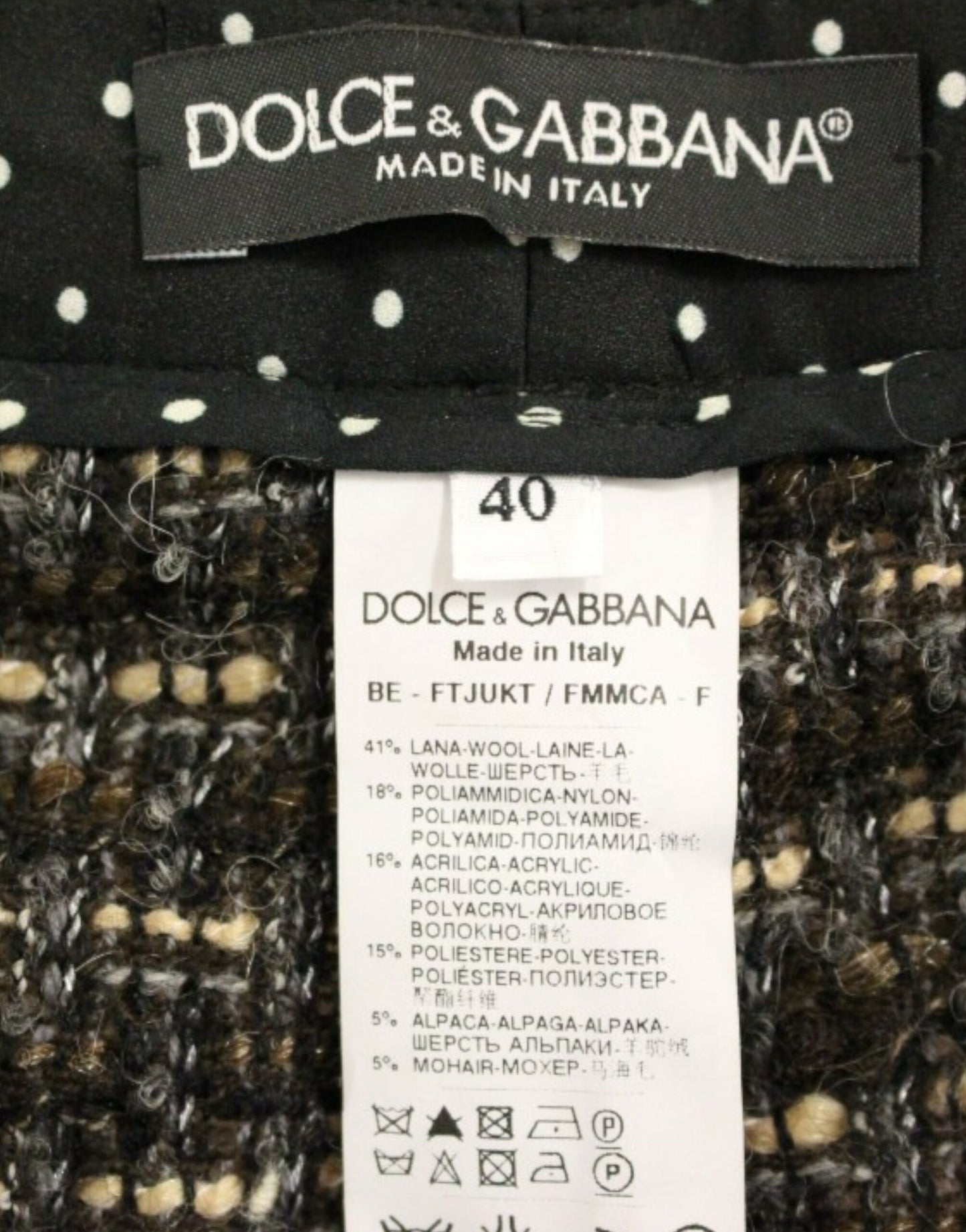 Dolce & Gabbana Elegante Multicolor Shorts aus Wollmischung