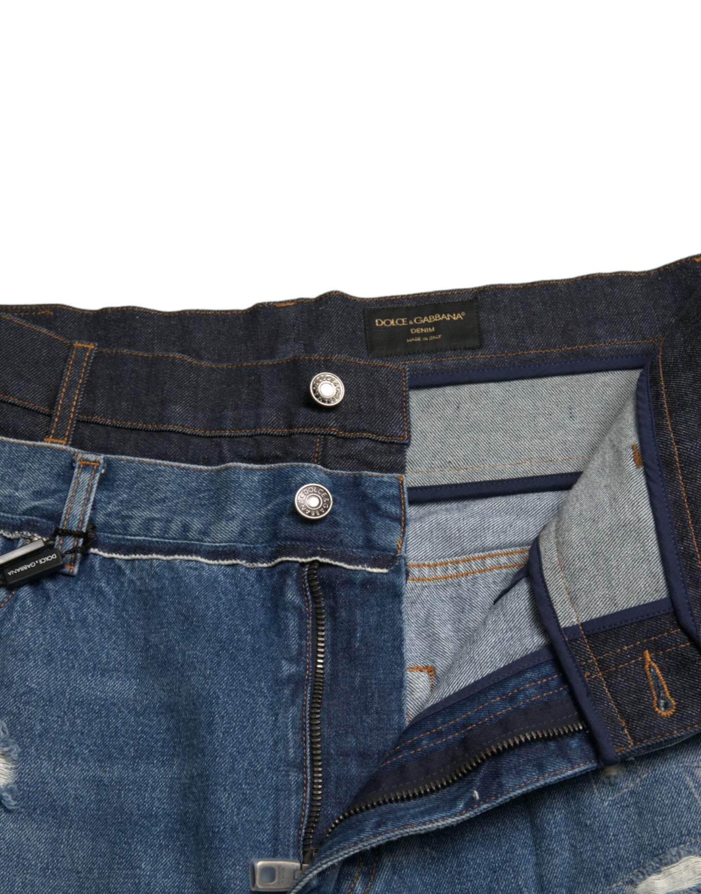 Dolce & Gabbana Schicke zerfledderte Denim-Jeans im Skinny-Look