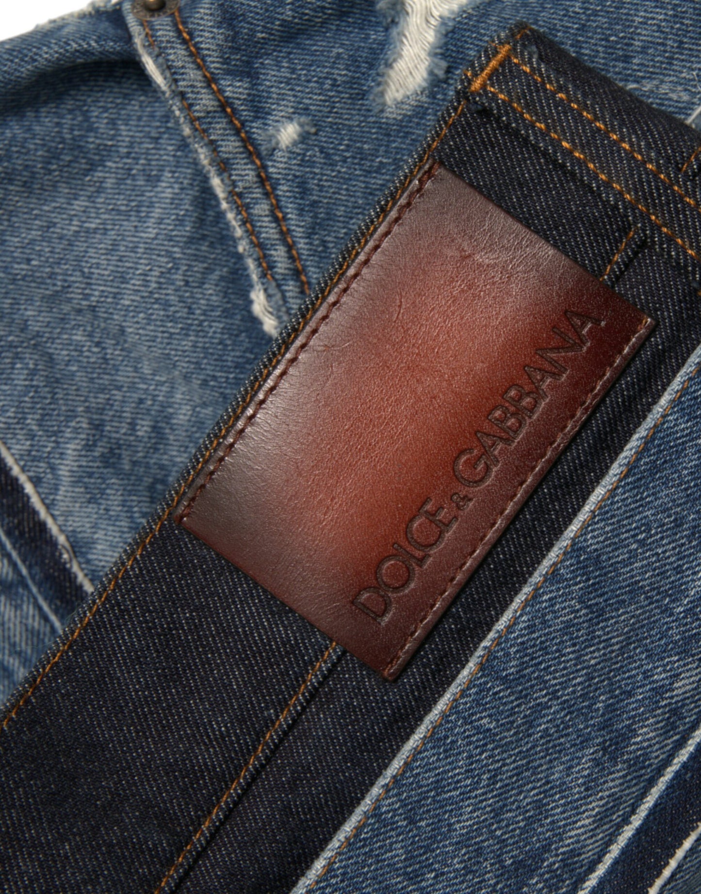 Dolce & Gabbana Schicke zerfledderte Denim-Jeans im Skinny-Look