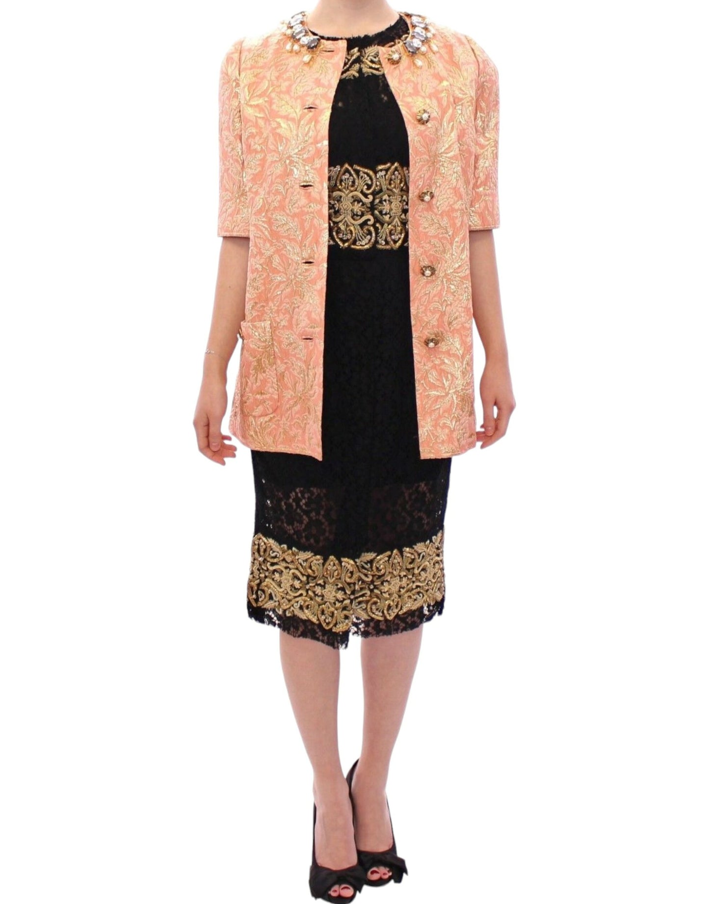 Dolce &amp; Gabbana Exclusive coat jacket made of crystal brocade