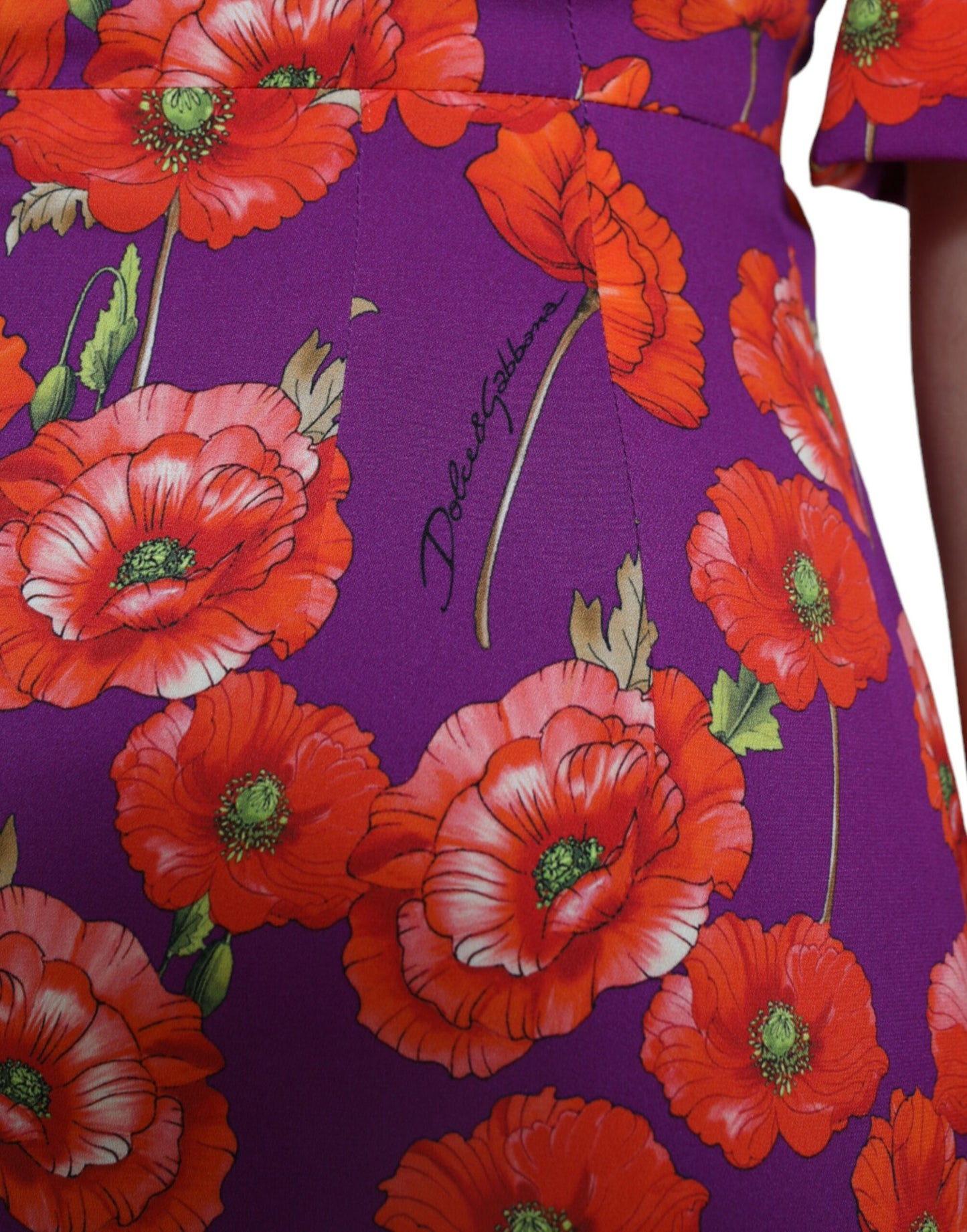 Dolce &amp; Gabbana Vibrant Floral Silk Charmeuse Dress