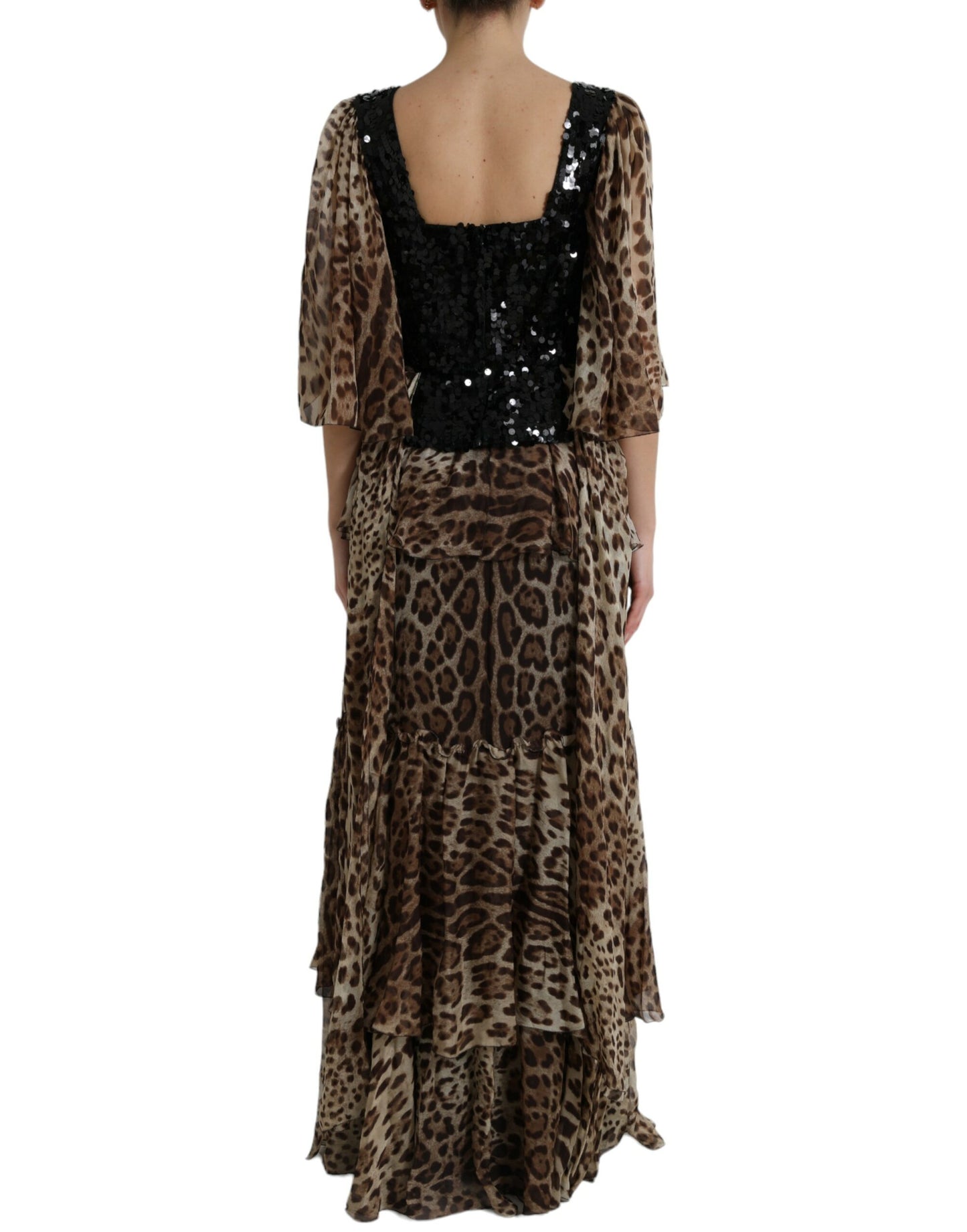 Dolce &amp; Gabbana Elegant Leopard Sequin Dress