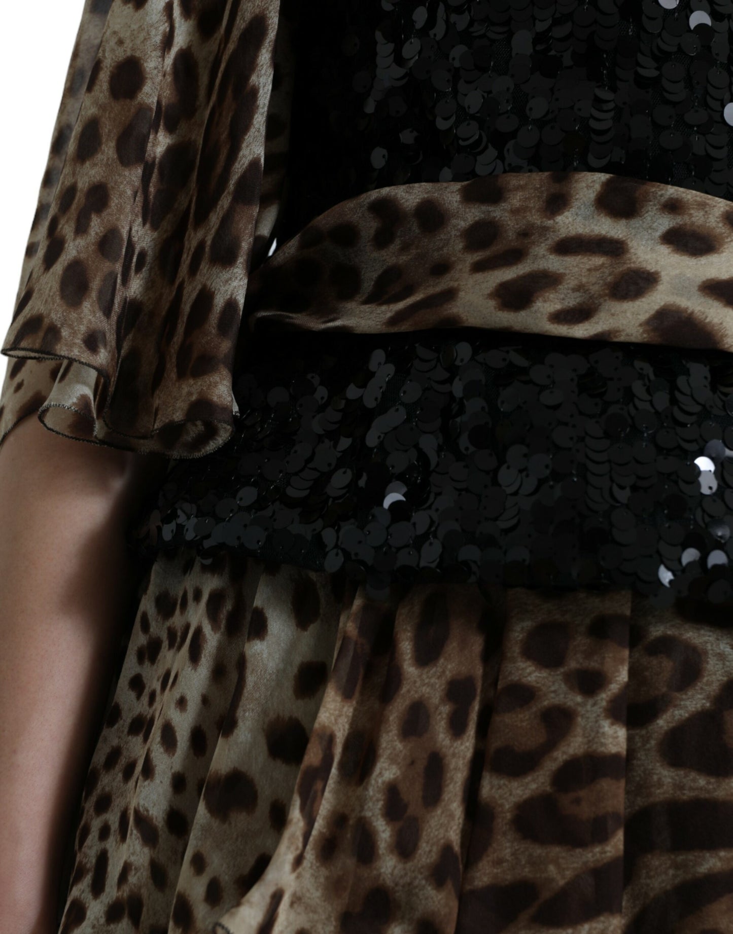 Dolce &amp; Gabbana Elegant Leopard Sequin Dress