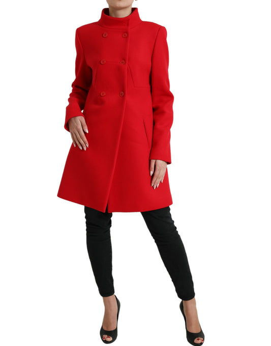 Liu Jo Elegant red double-breasted long coat