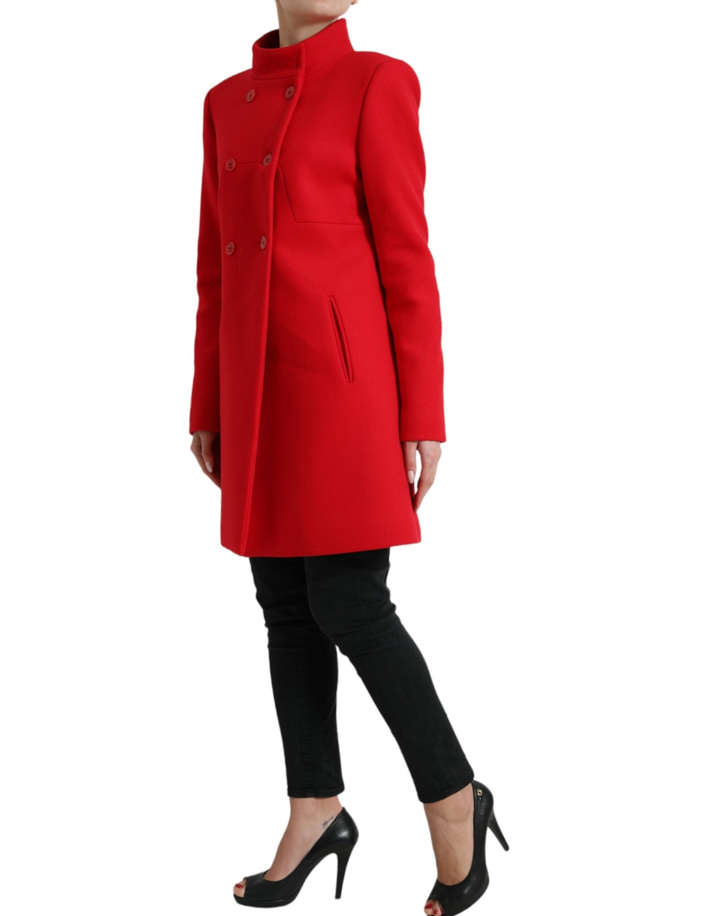 Liu Jo Elegant red double-breasted long coat