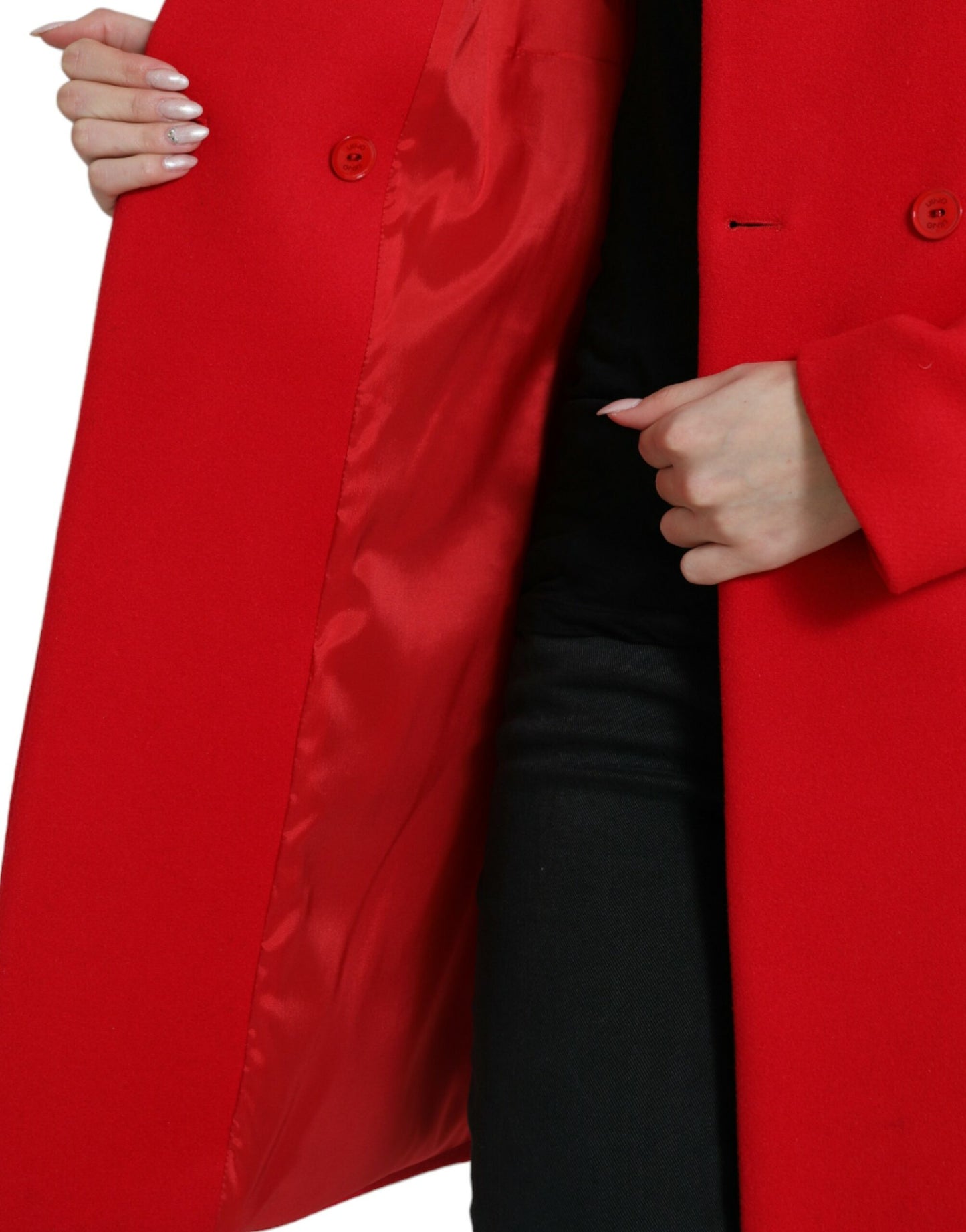 Liu Jo Elegant red double-breasted long coat