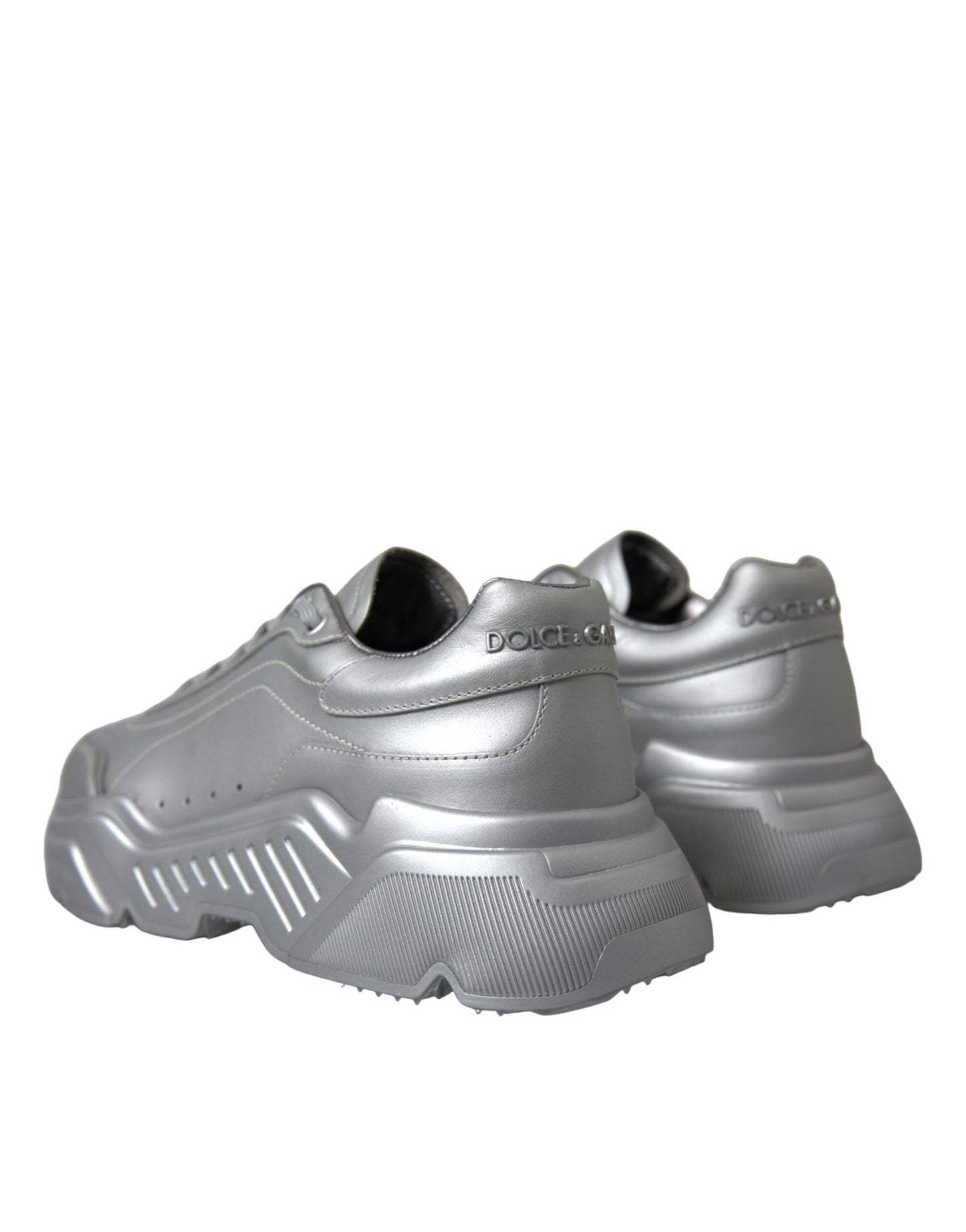 Dolce &amp; Gabbana Elegant sneakers in silver calfskin