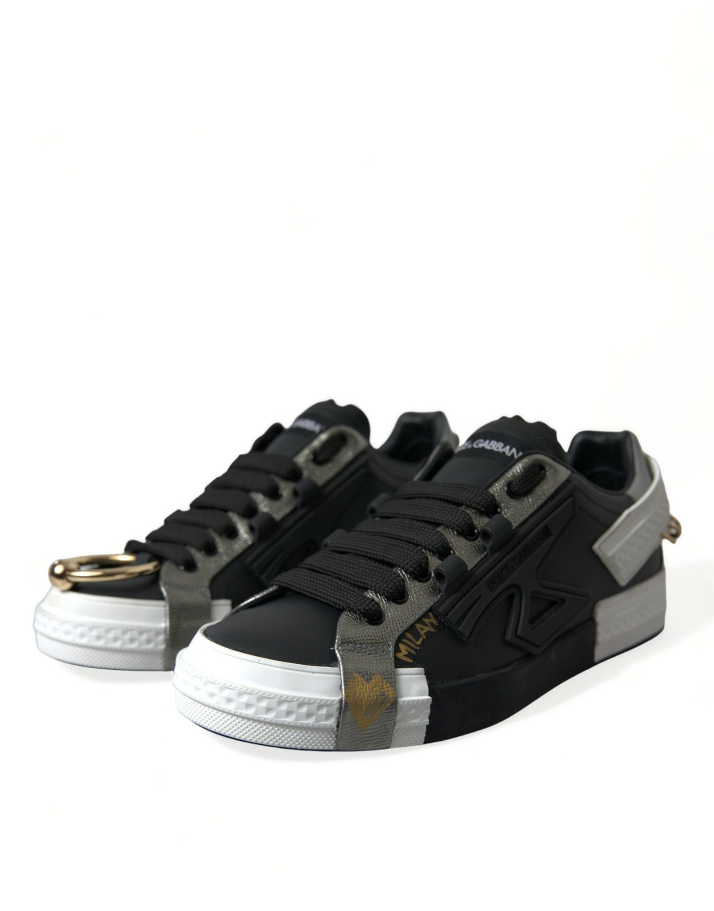 Dolce & Gabbana Elegante Kalbsleder Low Top Sneakers