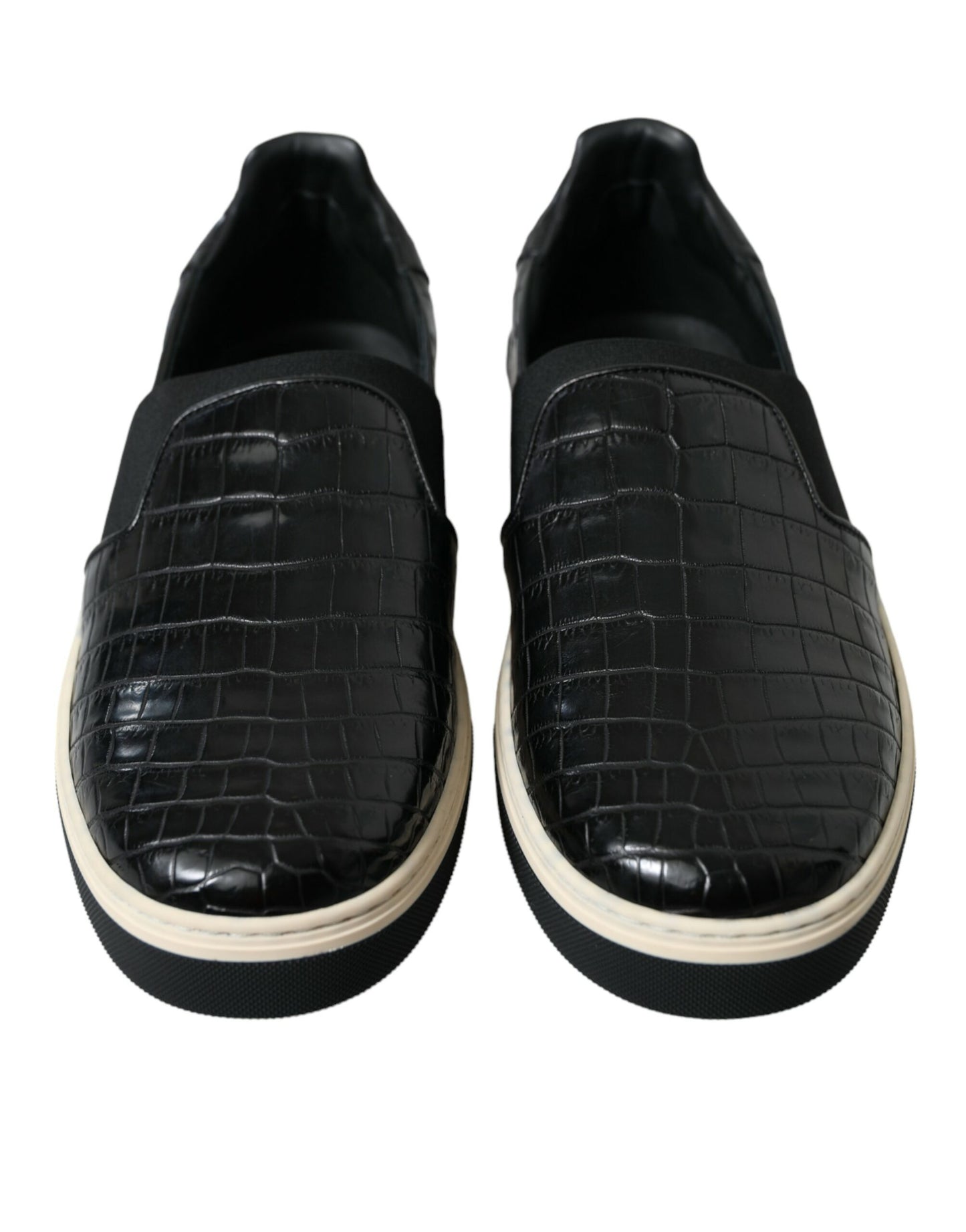 Dolce &amp; Gabbana Elegant low-top sneakers made of crocodile leather