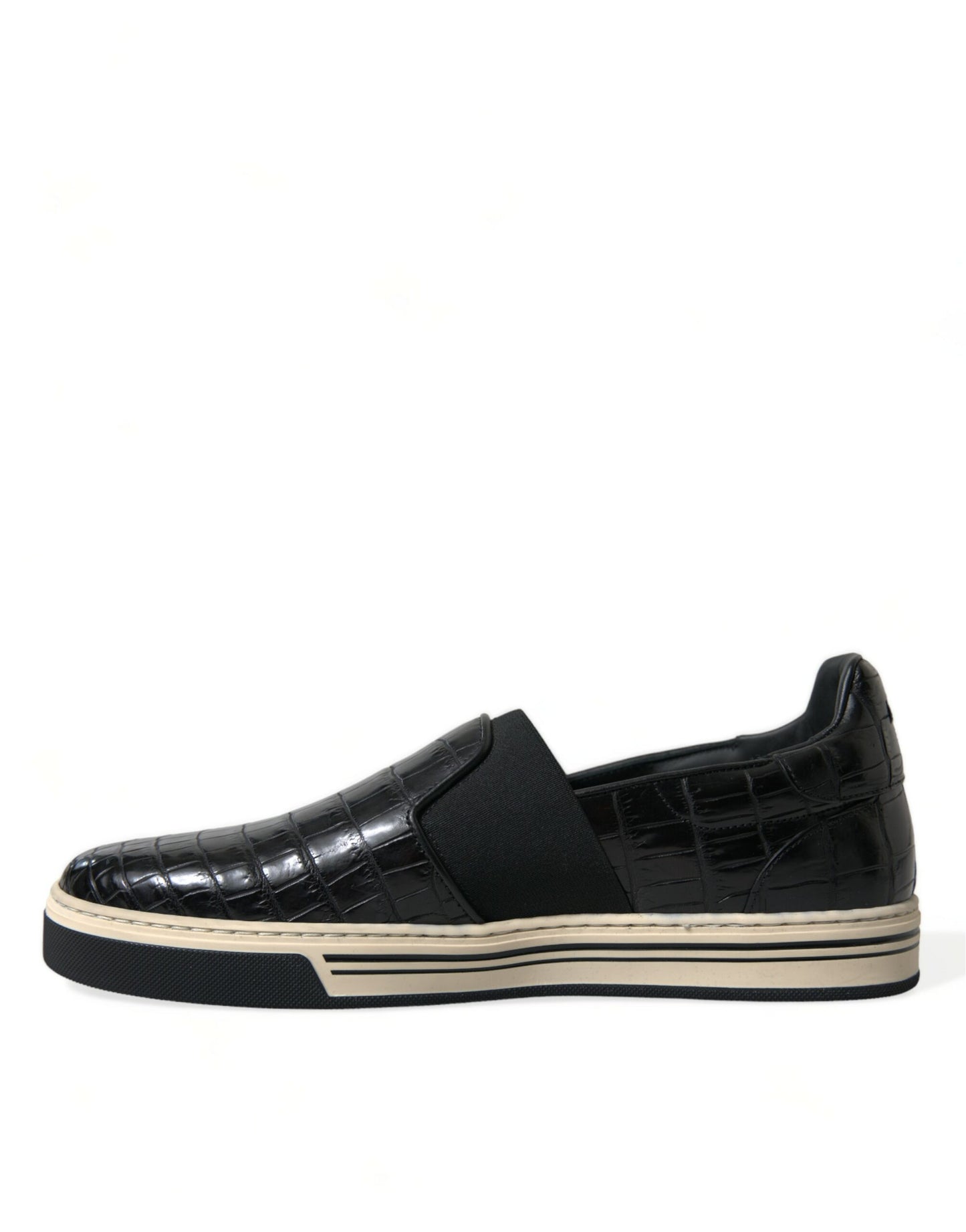 Dolce &amp; Gabbana Elegant low-top sneakers made of crocodile leather