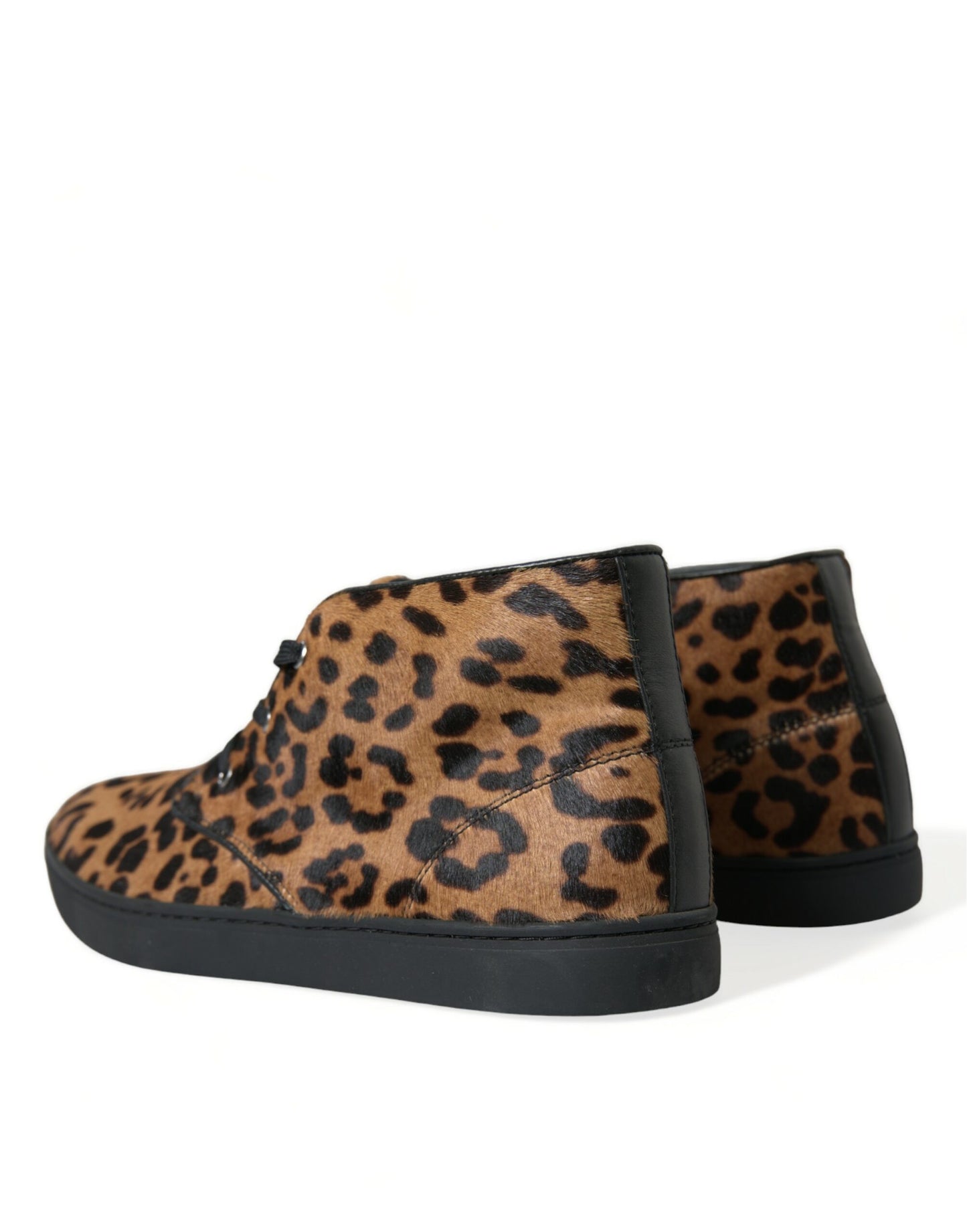 Dolce &amp; Gabbana Elegant mid-top sneakers with leopard print